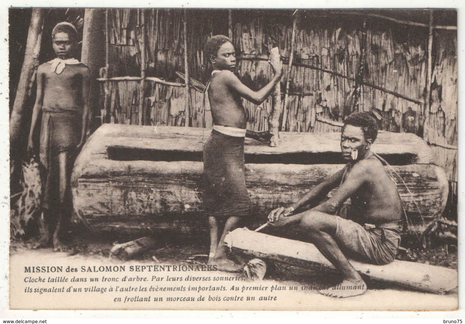 Mission Des SALOMON Septentrionales - Cloche Taillée Dans Un Tronc D'arbre - Solomon Islands
