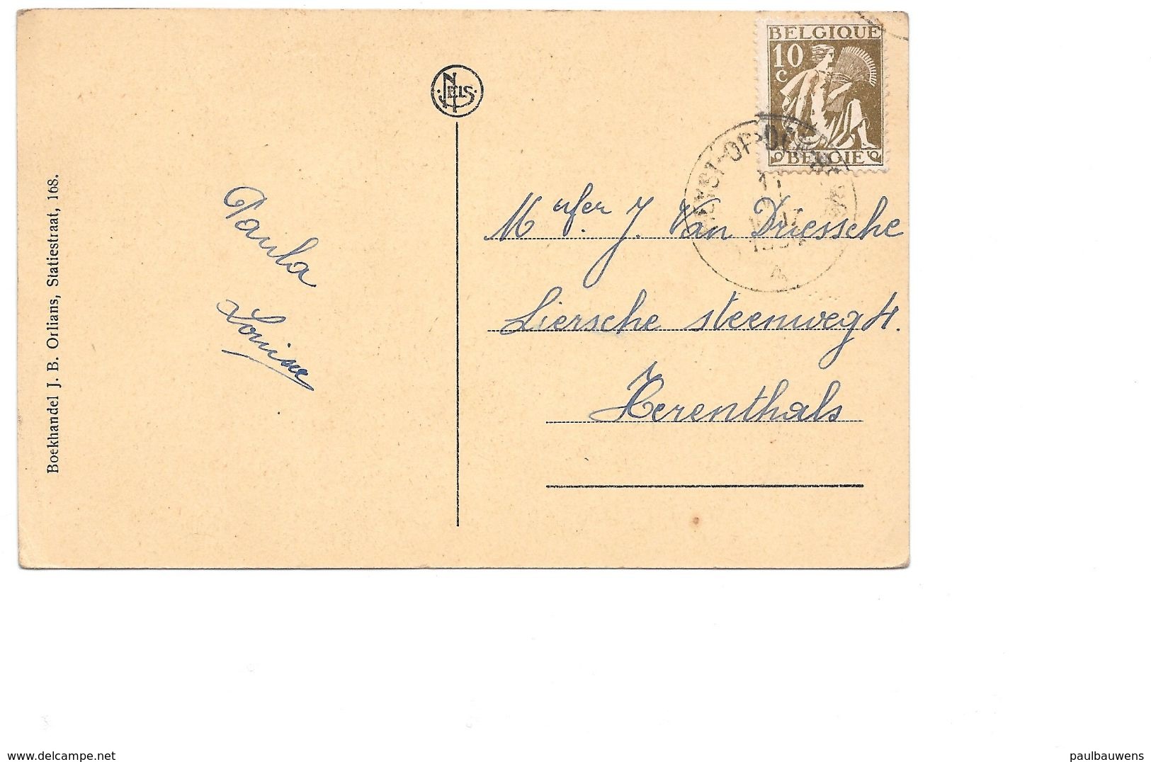 Heist Op De Berg, Statiestraat, Met Postzegel, 1926. - Heist-op-den-Berg