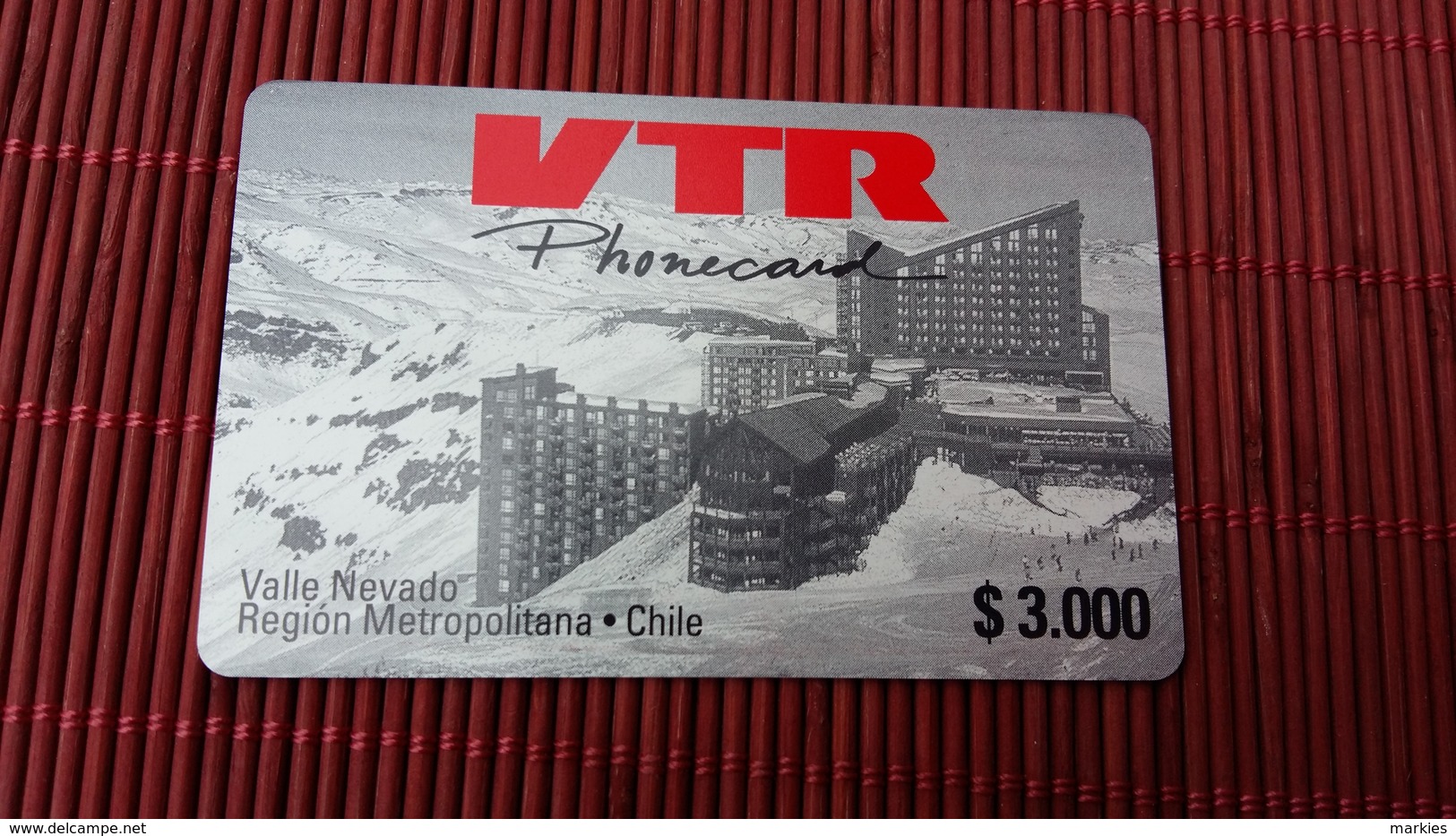 Prepaidcard VTR Chile 3000 $ (Mint,New) 2 Scans Rare - Chile