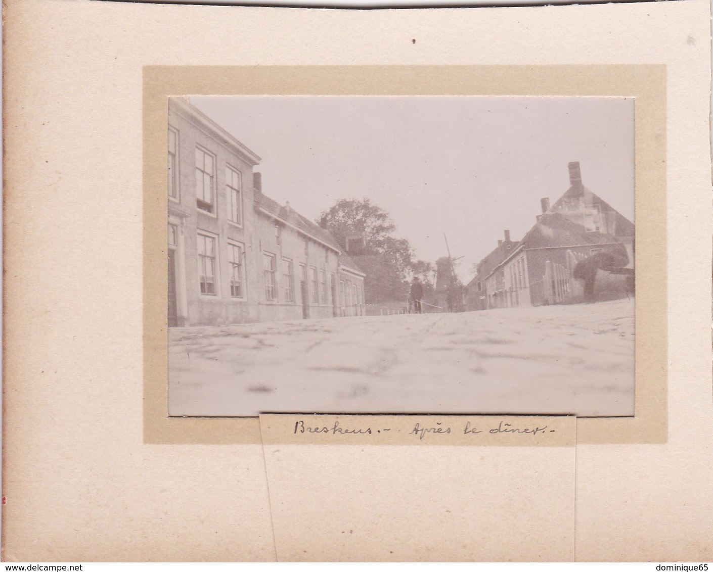 Photo Originale 1899 ?  Breskens L'Ecluse Sluis Zélande Straat Molen - Lieux