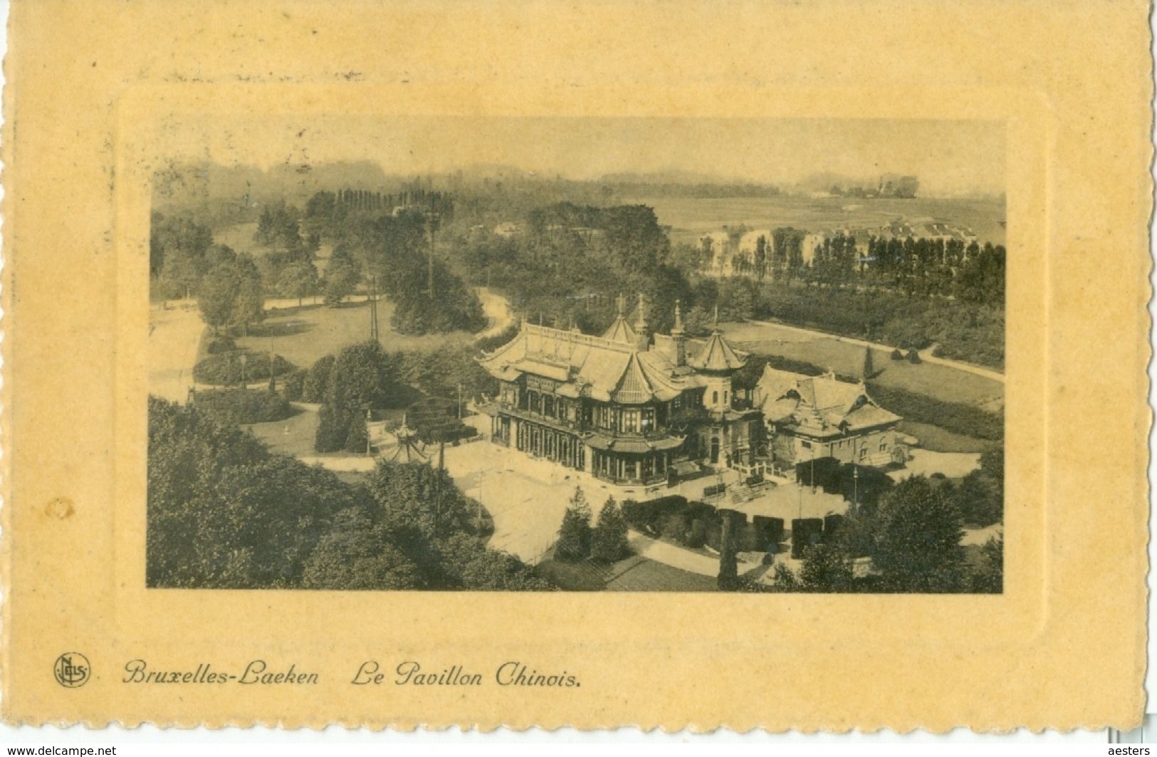 Bruxelles-Laeken 1935; Le Pavillon Chinois - Voyagé. (Thill - Bruxelles) - Laeken