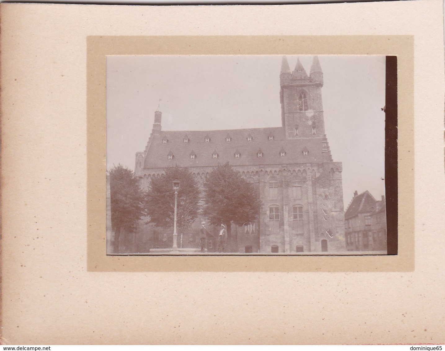 Photo Originale 1899 ?  L'Ecluse Sluis Zélande Arbre Du Couronnement Boom Krooning Kerk Grote Mark - Lieux