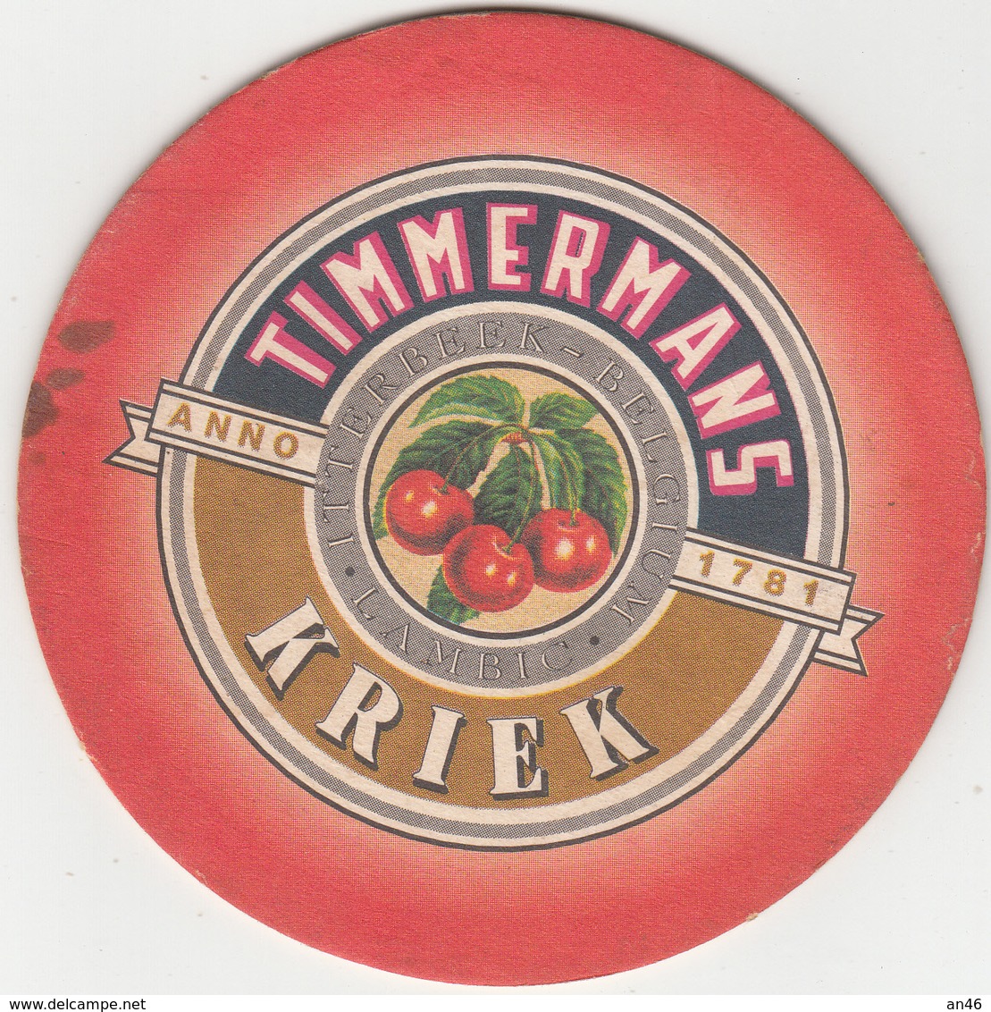 Sottoboccale " TIMMERMANS KRIEK" Anno 1871- - Sotto-boccale