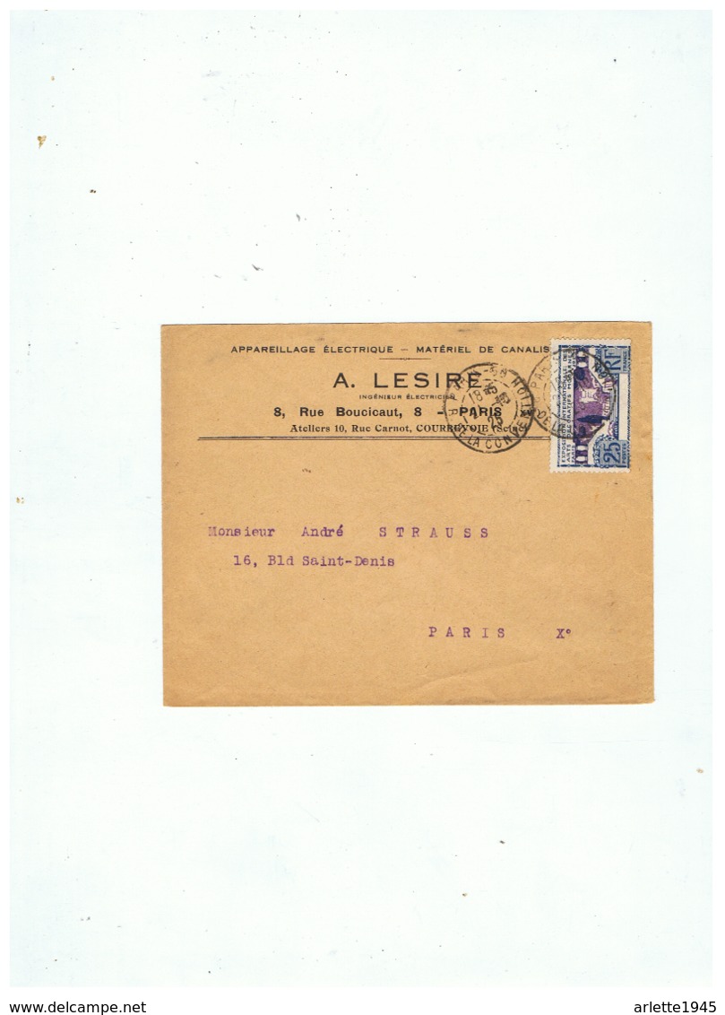 LETTRE DE PARIS POUR PARIS 1925 - 1921-1960: Période Moderne