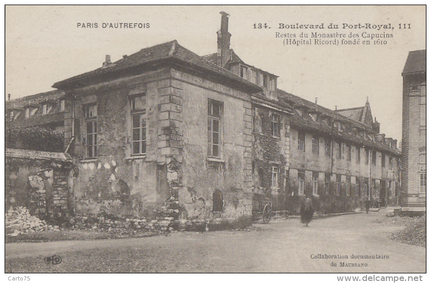 Paris 75 - Hôpital Ricord  Hôpital Cochin - 111 Boulevard Du Port Royal - Monastère Des Capucins - Arrondissement: 14