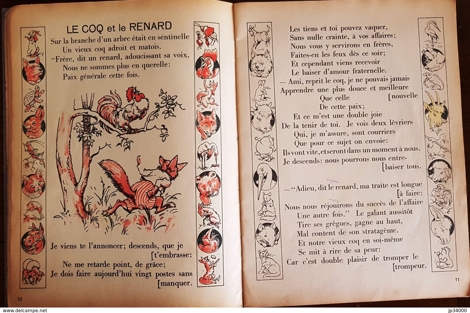 FABLES DE LA FONTAINE avec de nombreuses illustrations