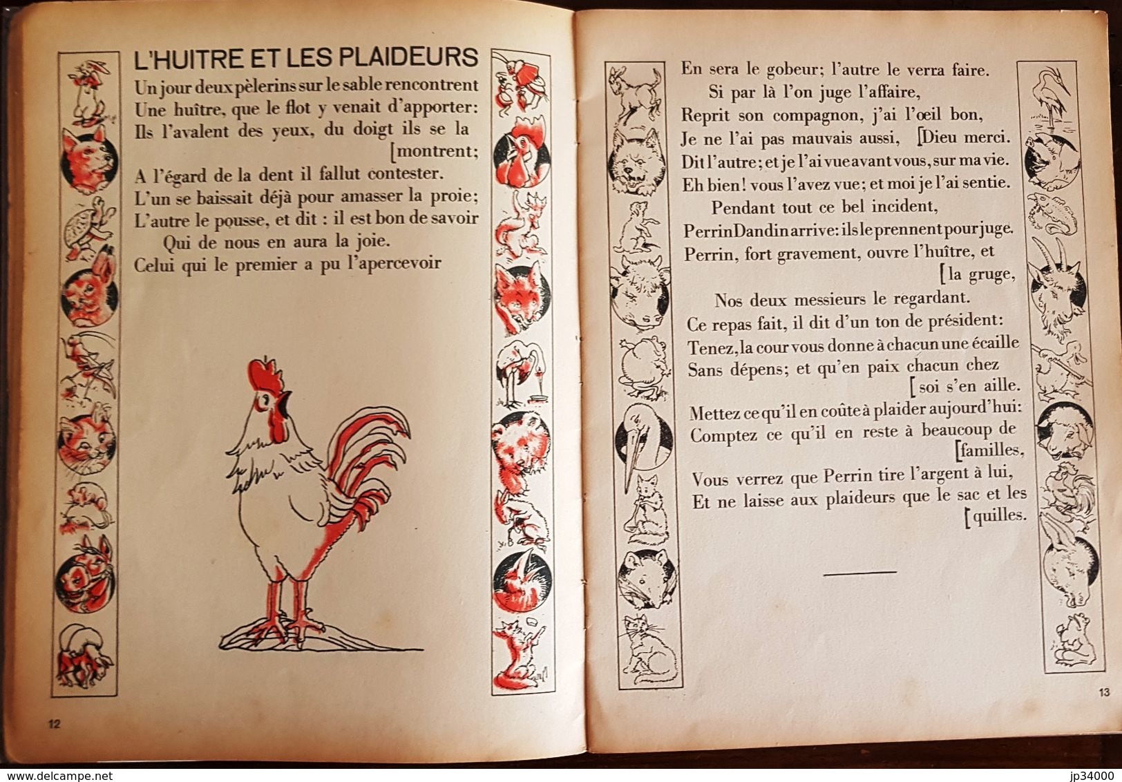 FABLES DE LA FONTAINE avec de nombreuses illustrations