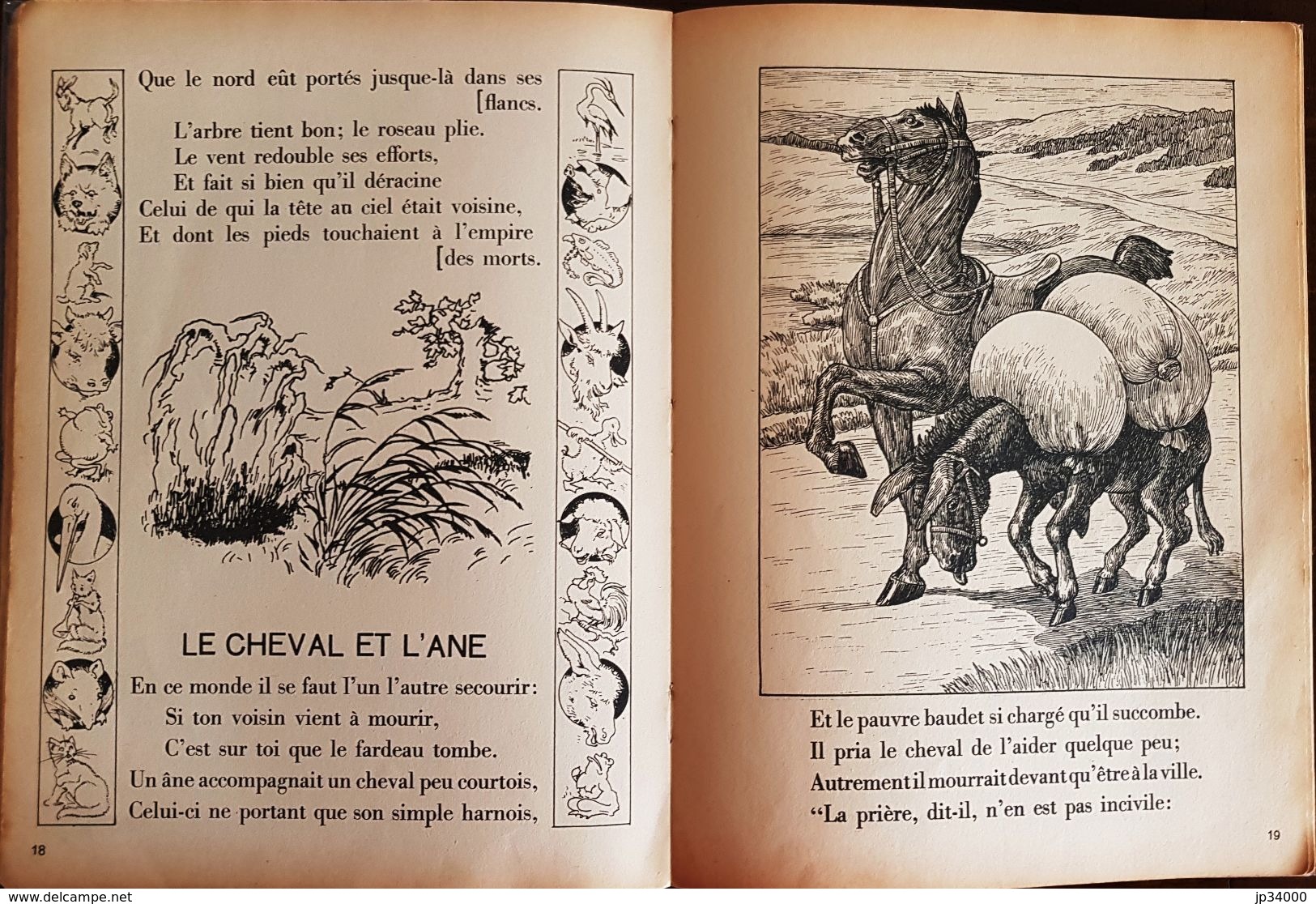 FABLES DE LA FONTAINE avec de nombreuses illustrations