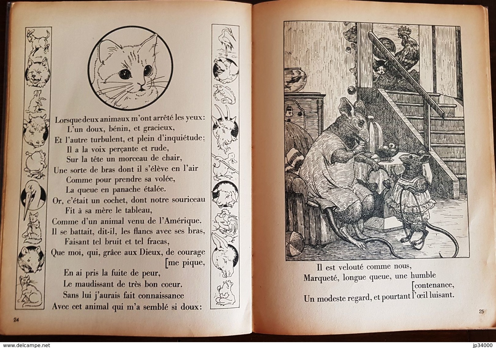 FABLES DE LA FONTAINE avec de nombreuses illustrations