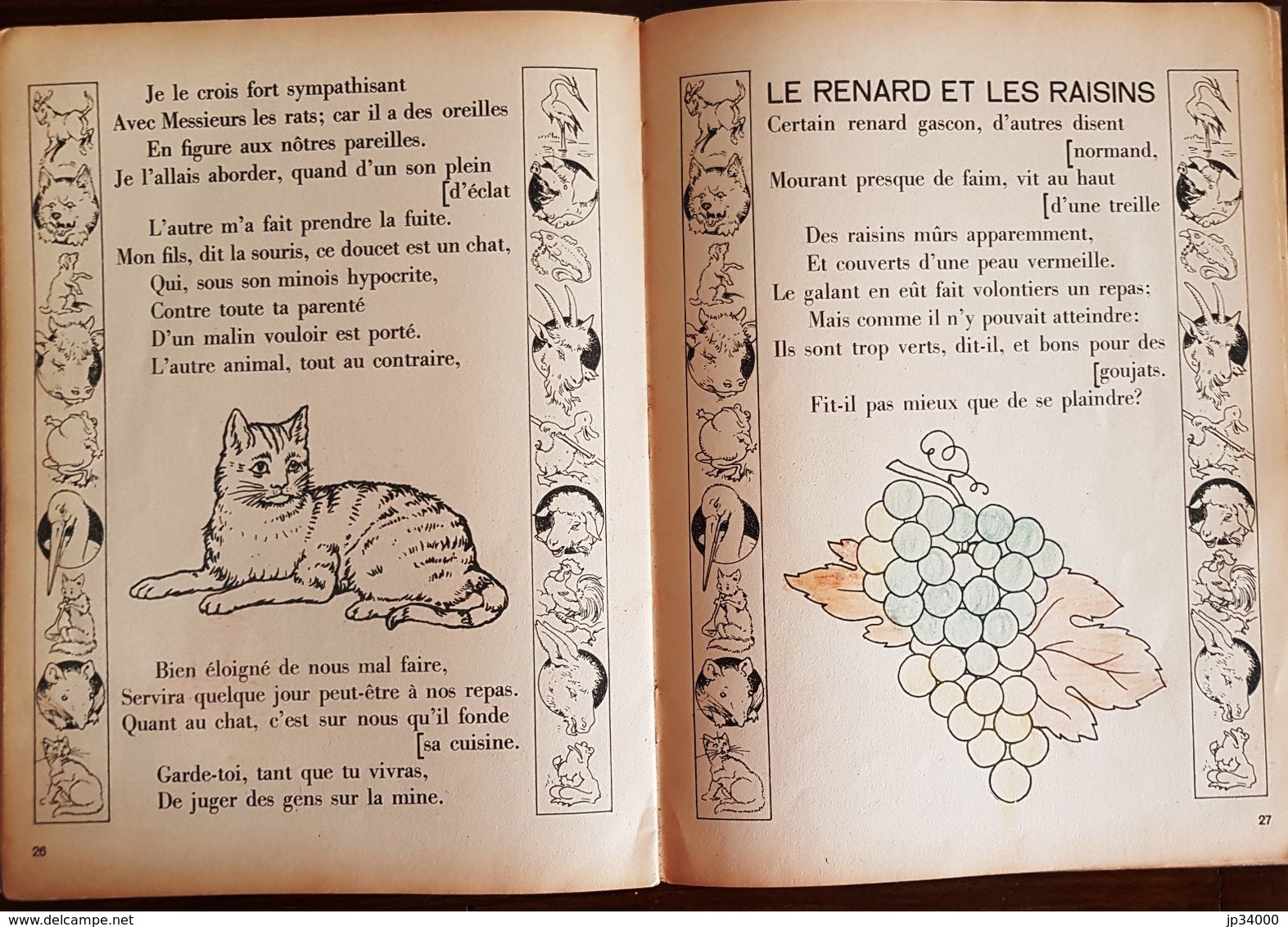 FABLES DE LA FONTAINE avec de nombreuses illustrations