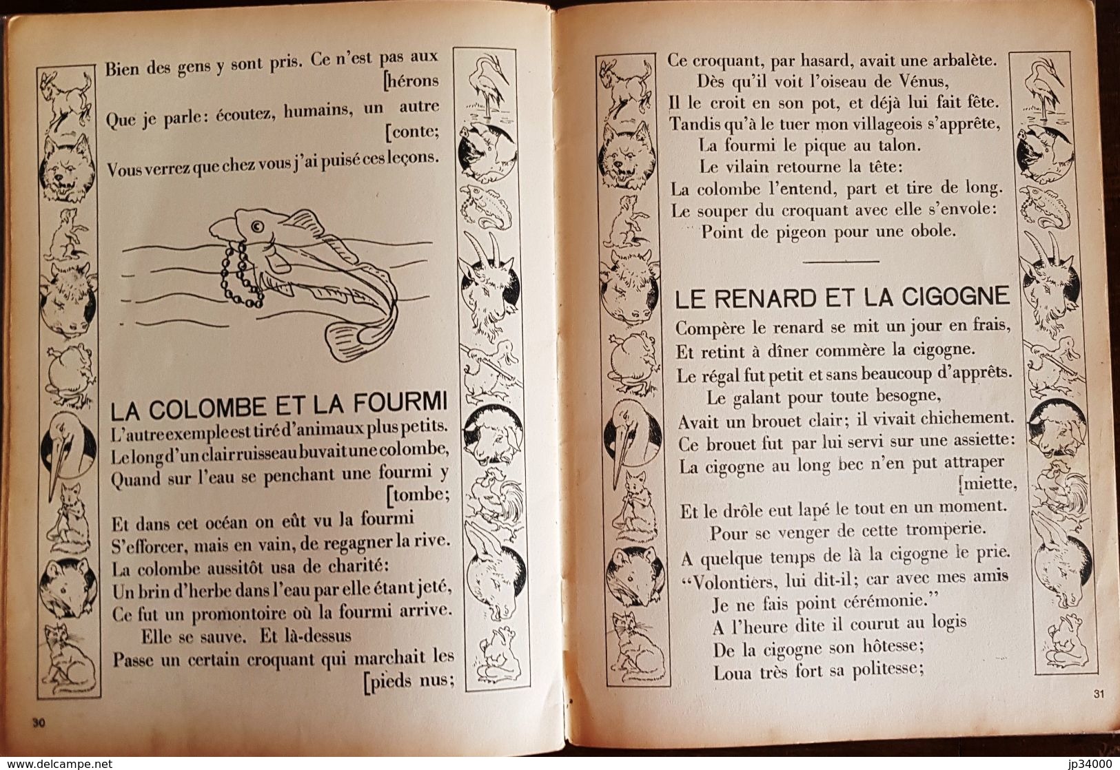 FABLES DE LA FONTAINE avec de nombreuses illustrations