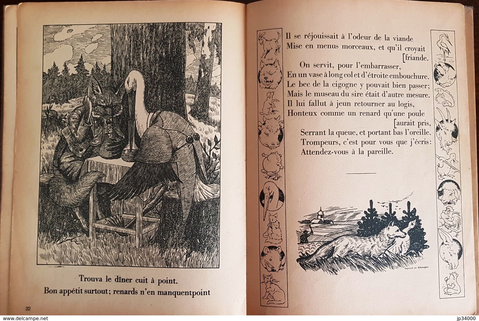 FABLES DE LA FONTAINE avec de nombreuses illustrations