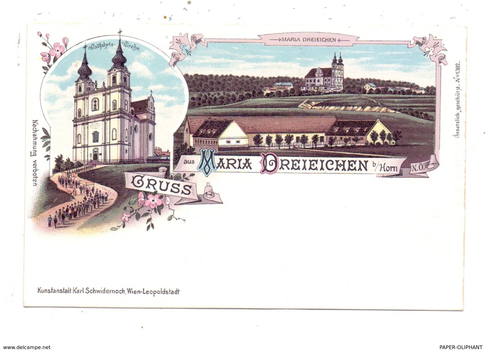 A 3744 ROSENBURG - MOLD, Lithographie, Gruss Aus Maria-Dreieichen, Ca. 1900 - Rosenburg