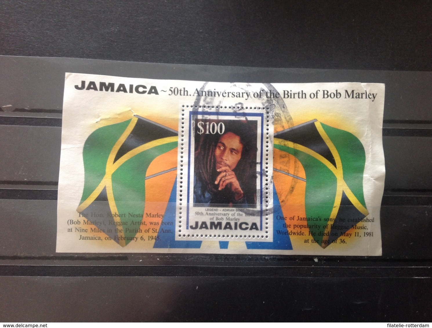 Jamaica - Sheet Bob Marley (100) 1995 - Giamaica (1962-...)