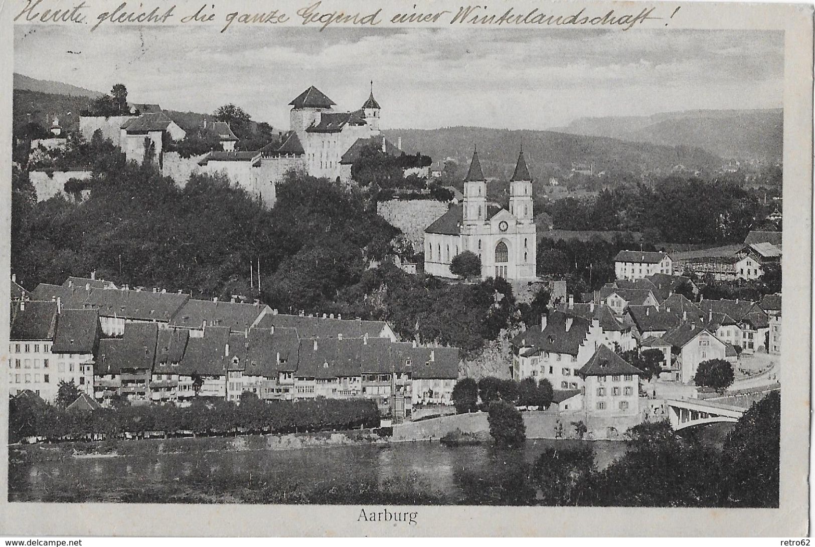 AARBURG → Schöne Stadtansicht Anno 1921 - Aarburg