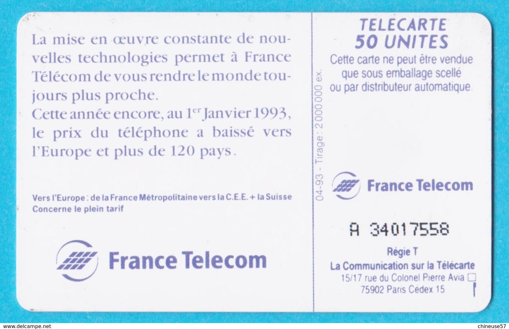 Télécarte 50 Nouvelles Technologies - 50 Units