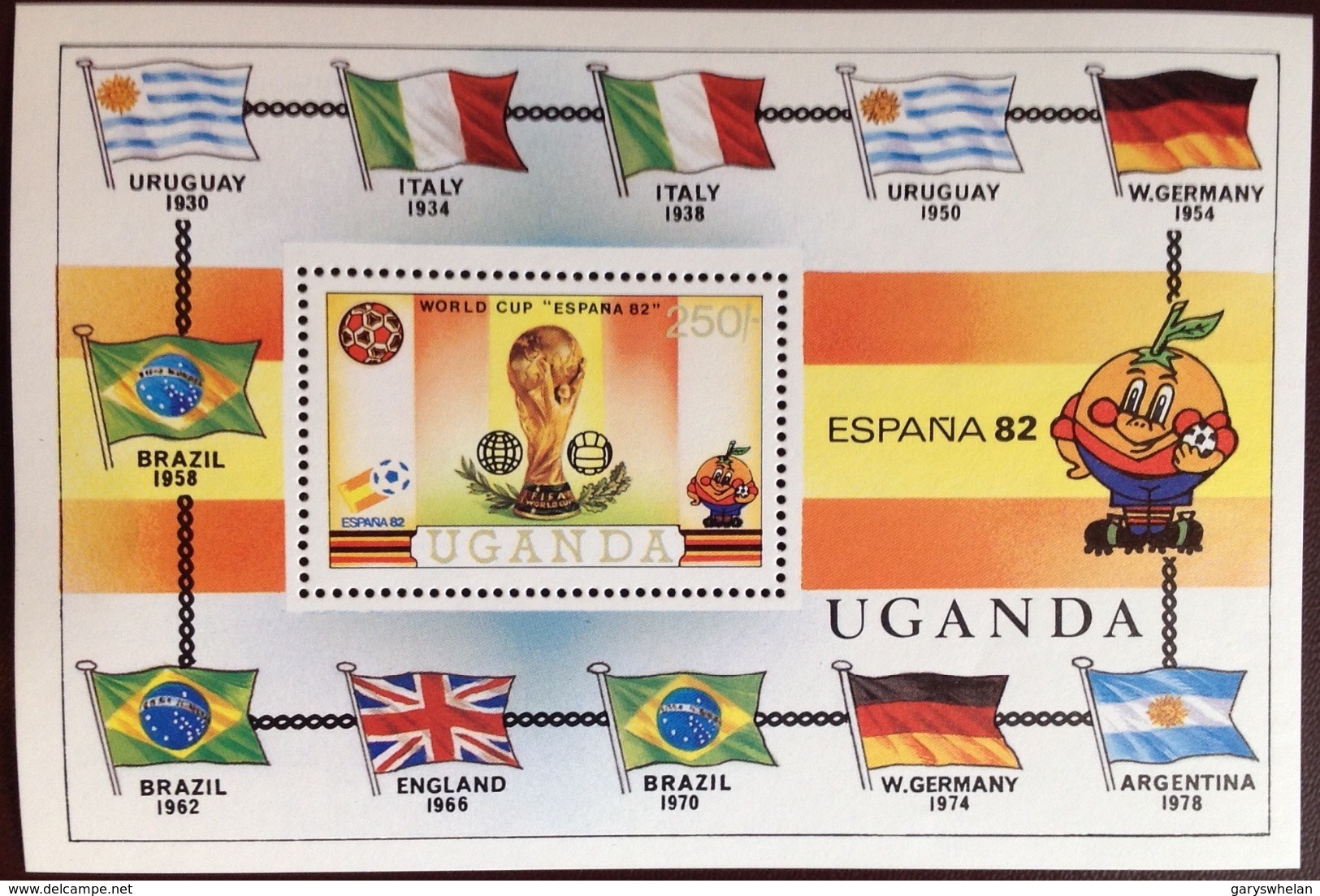 Uganda 1982 World Cup Minisheet MNH - Uganda (1962-...)