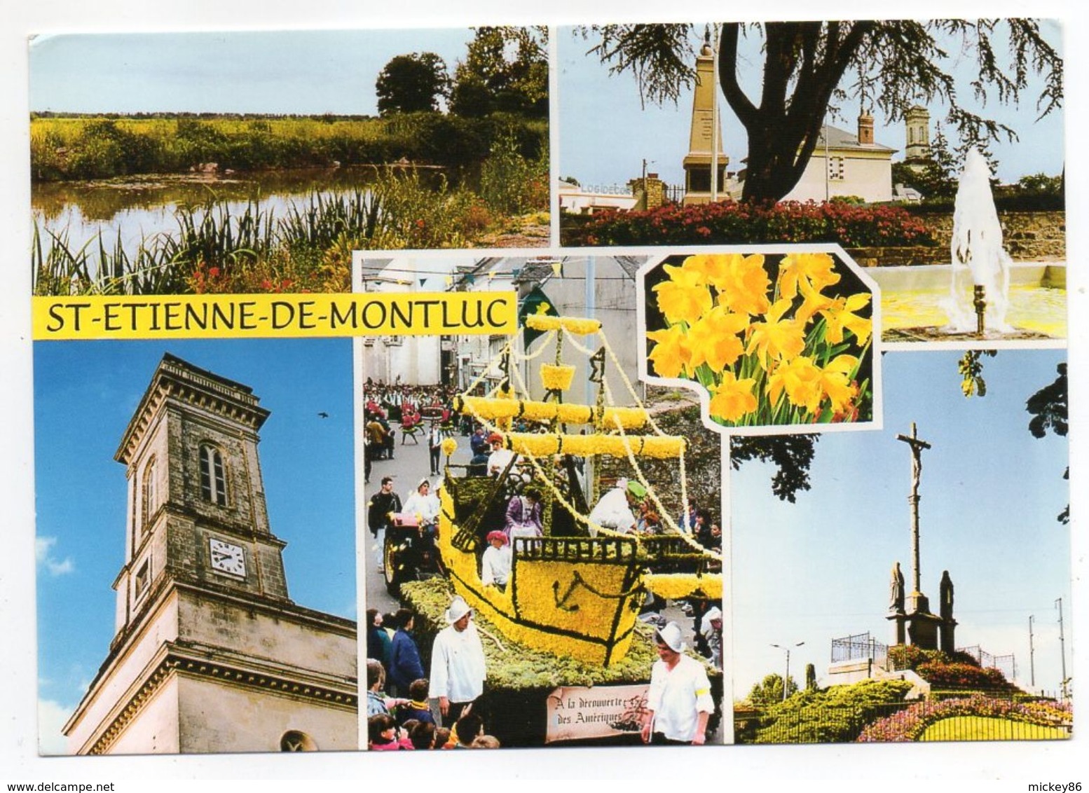 SAINT ETIENNE DE MONTLUC--Multivues  (monument Aux Morts,église,calvaire,marais,fête) - Saint Etienne De Montluc