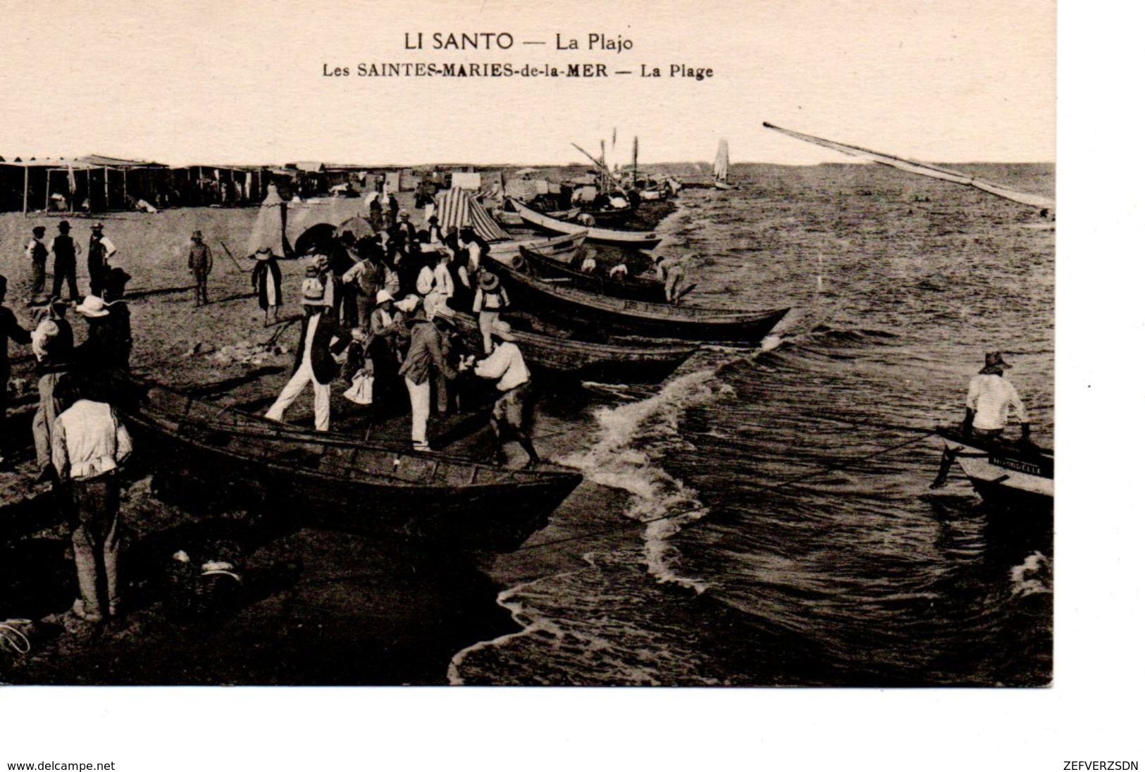 13 STES SAINTES MARIES DE LA MER ANIMATION PLAGE PROVENCE BARQUE BARQUES - Saintes Maries De La Mer