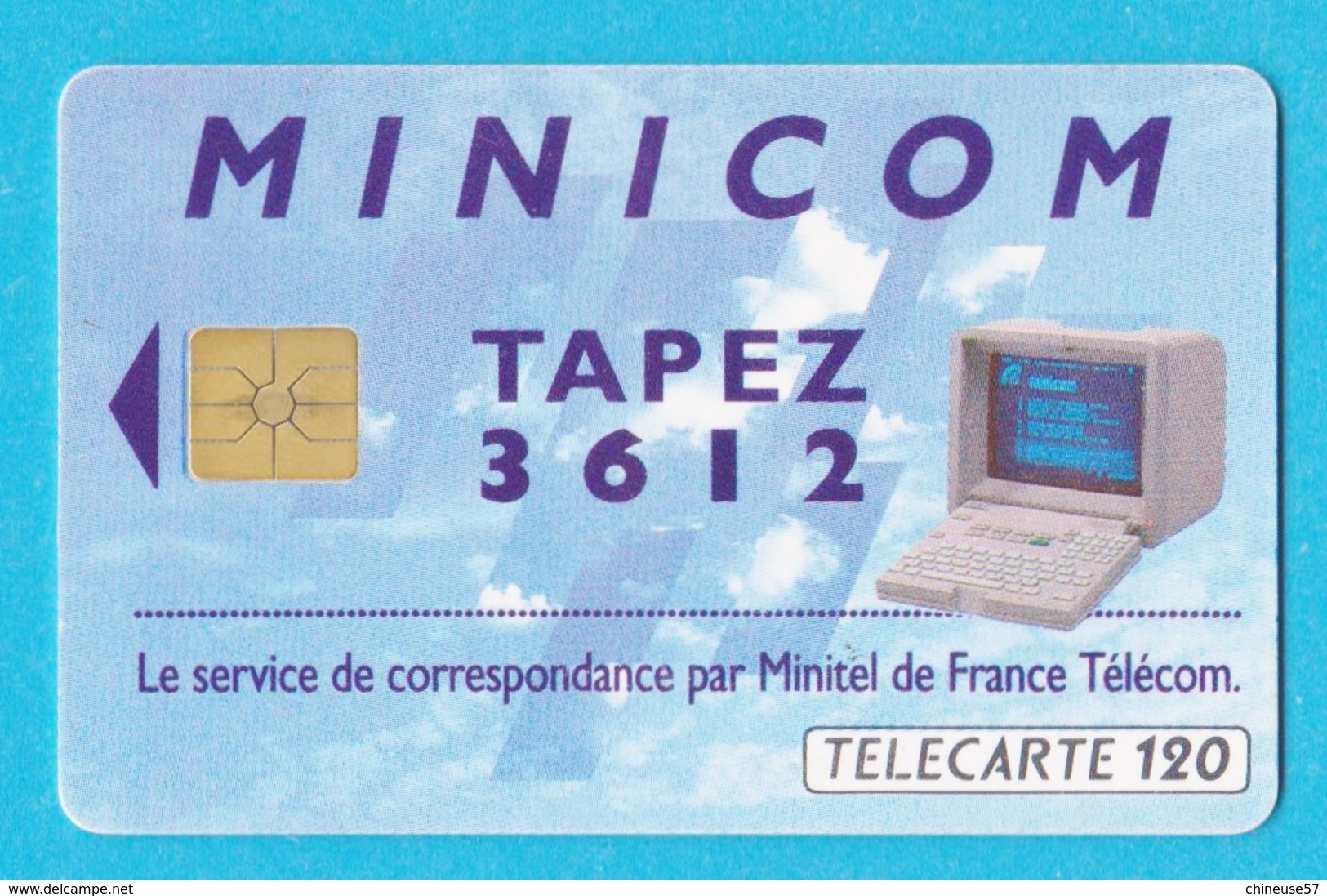 Télécarte 120 Minicom Service De Correspondance Par Minitel - 120 Unità