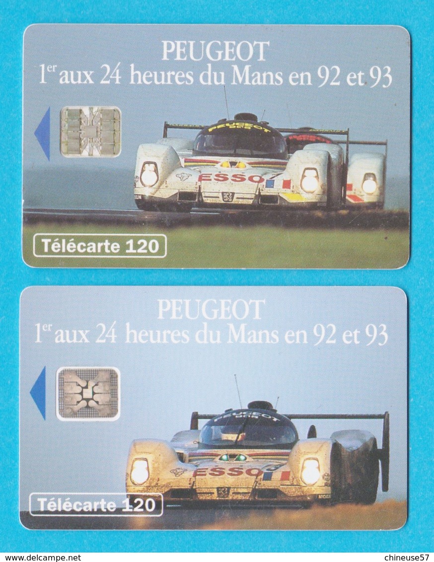 Télécarte 120  Peugeot- 2 Différentes-  1er Aux 24 Heures Du Mans - 120 Unidades