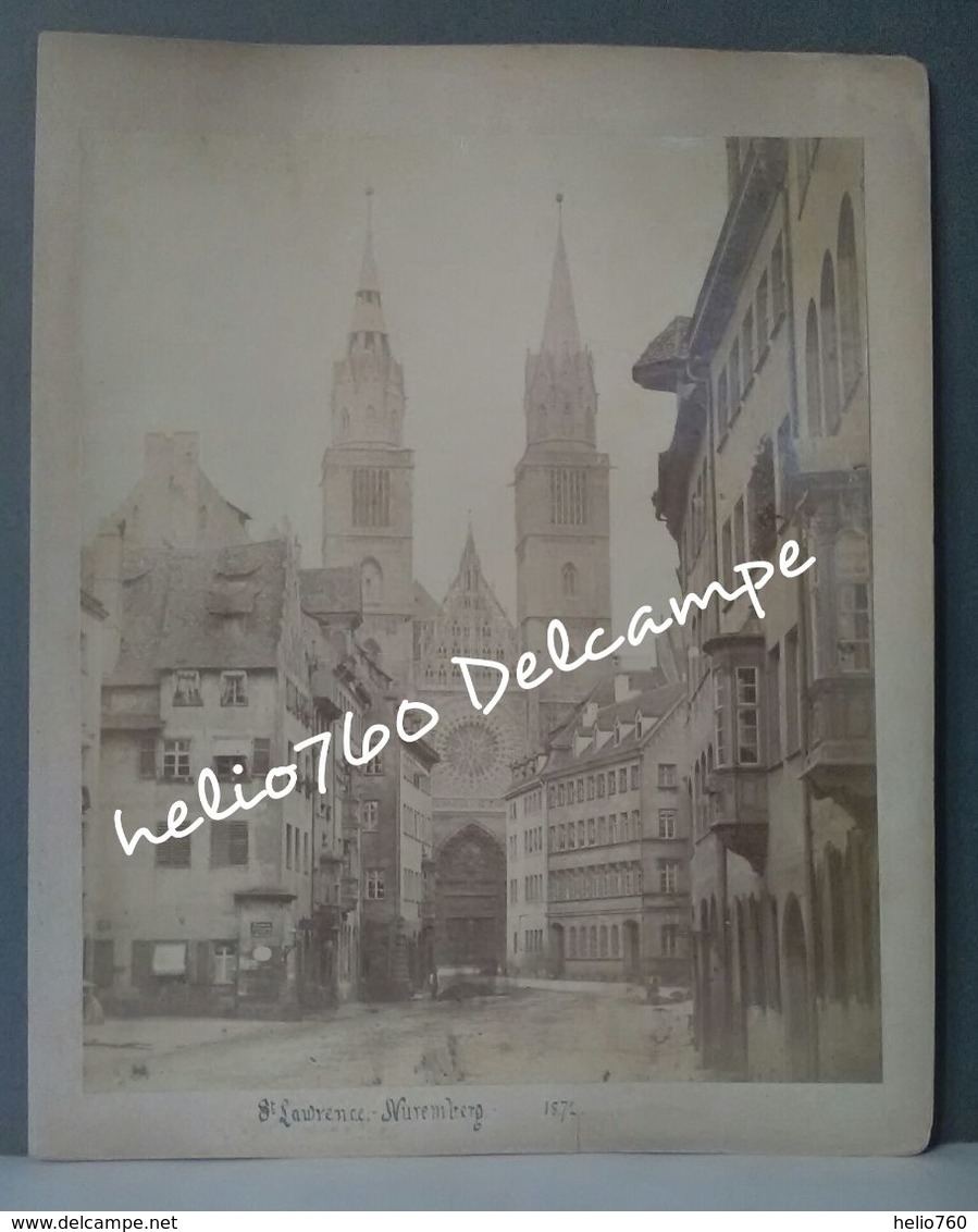 Deutschland St Lorenzkirche 1872 Nurnberg Allemagne Église St Laurent Nuremberg 19 X 23 Cm - Old (before 1900)