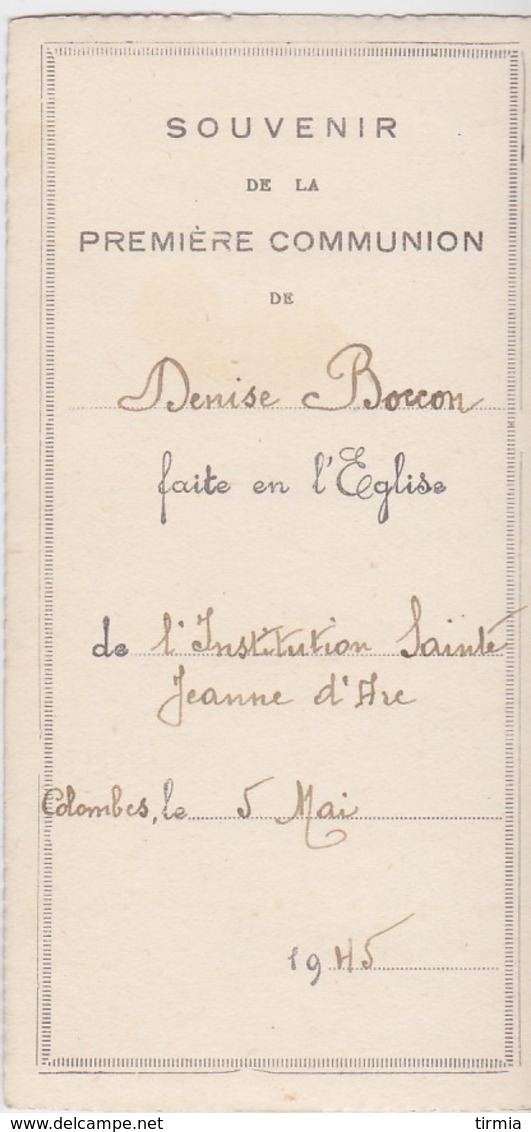 Souvenir De La Premiére Communion -  Colombes, 1945 - Jésus