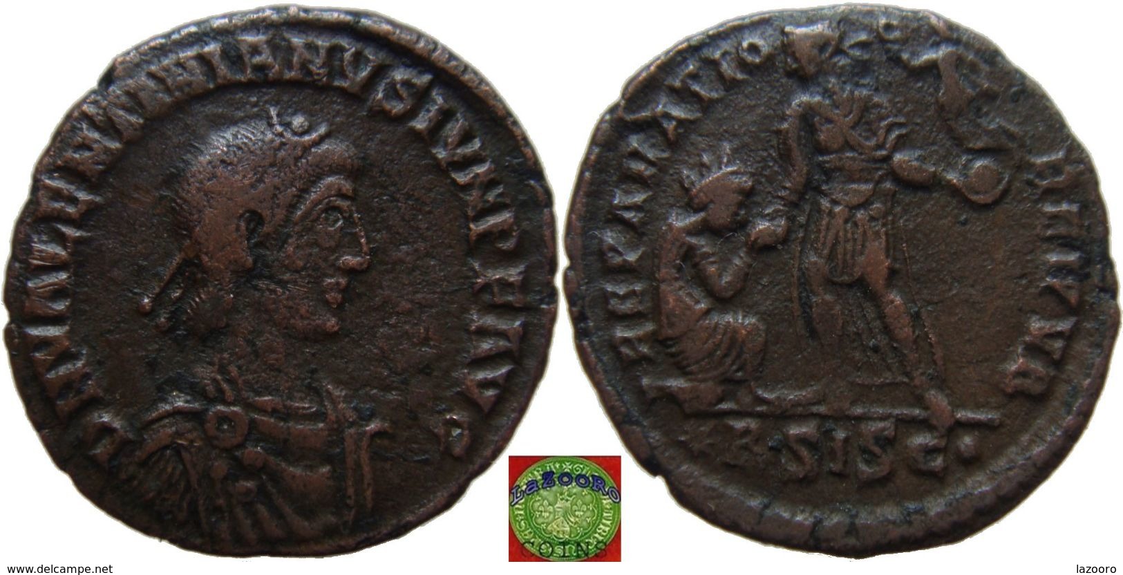 Roman Empire - AE2 Of Valentinian II (375-392 AD), REPARATIO REIPVB - La Fin De L'Empire (363-476)