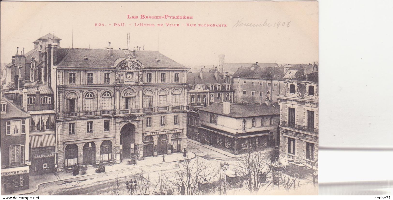 CPA - 524. PAU - Hôtel De Ville, Vue Plongeante - Pau