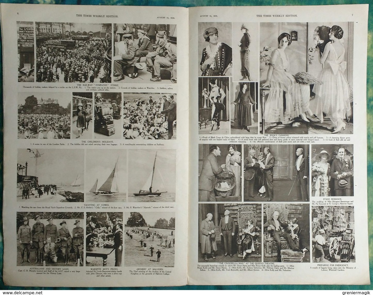 Newspaper London 15/08/1919 The Times Weekly Edition Illustrated Section - Honours For The Man Who Won The War - Autres & Non Classés