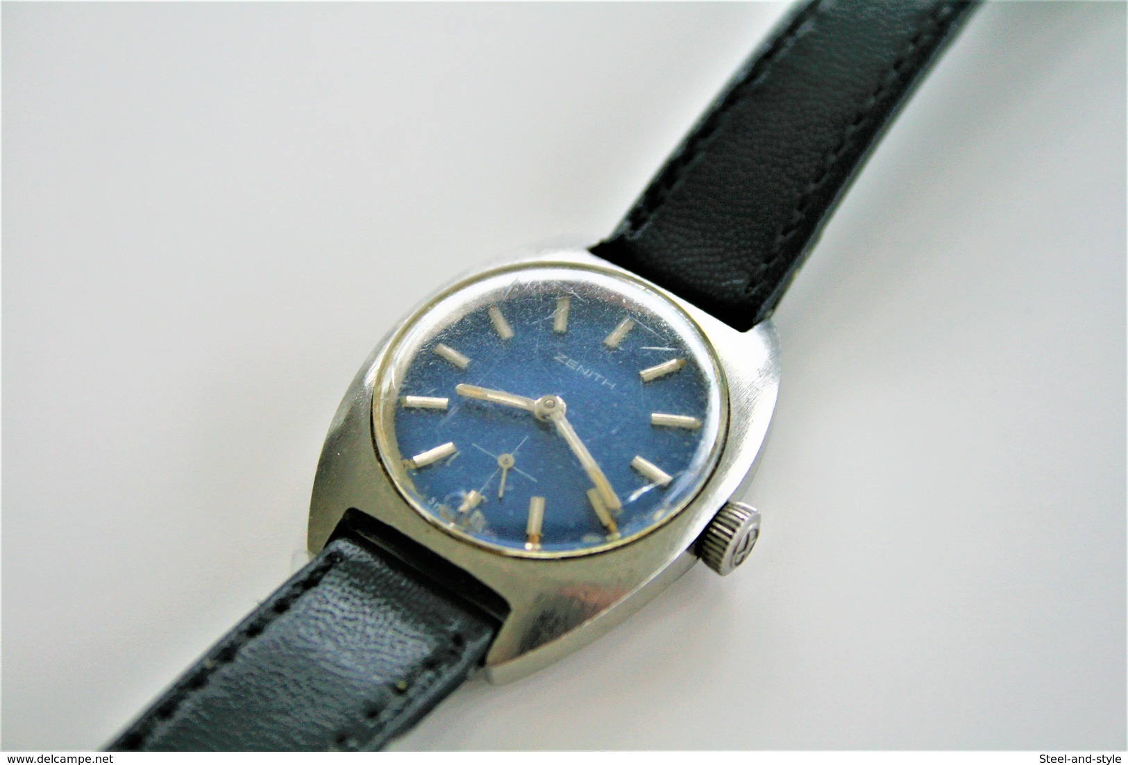 watches : ZENITH LADIES RARE BLUE DIAL HAND WIND - original - 1960-70's- swiss made - excelent condition