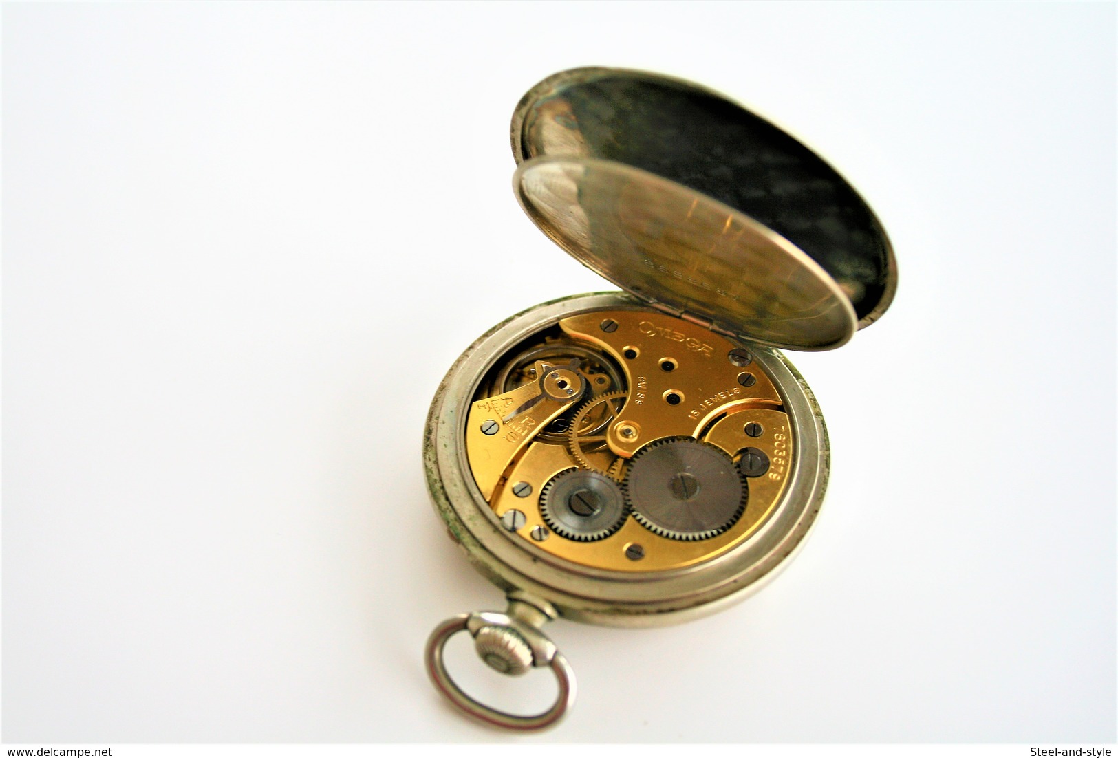 watches : OMEGA HAND WIND VINTAGE MEN POCKET WATCH - 7803579 - original - running - excelent condition