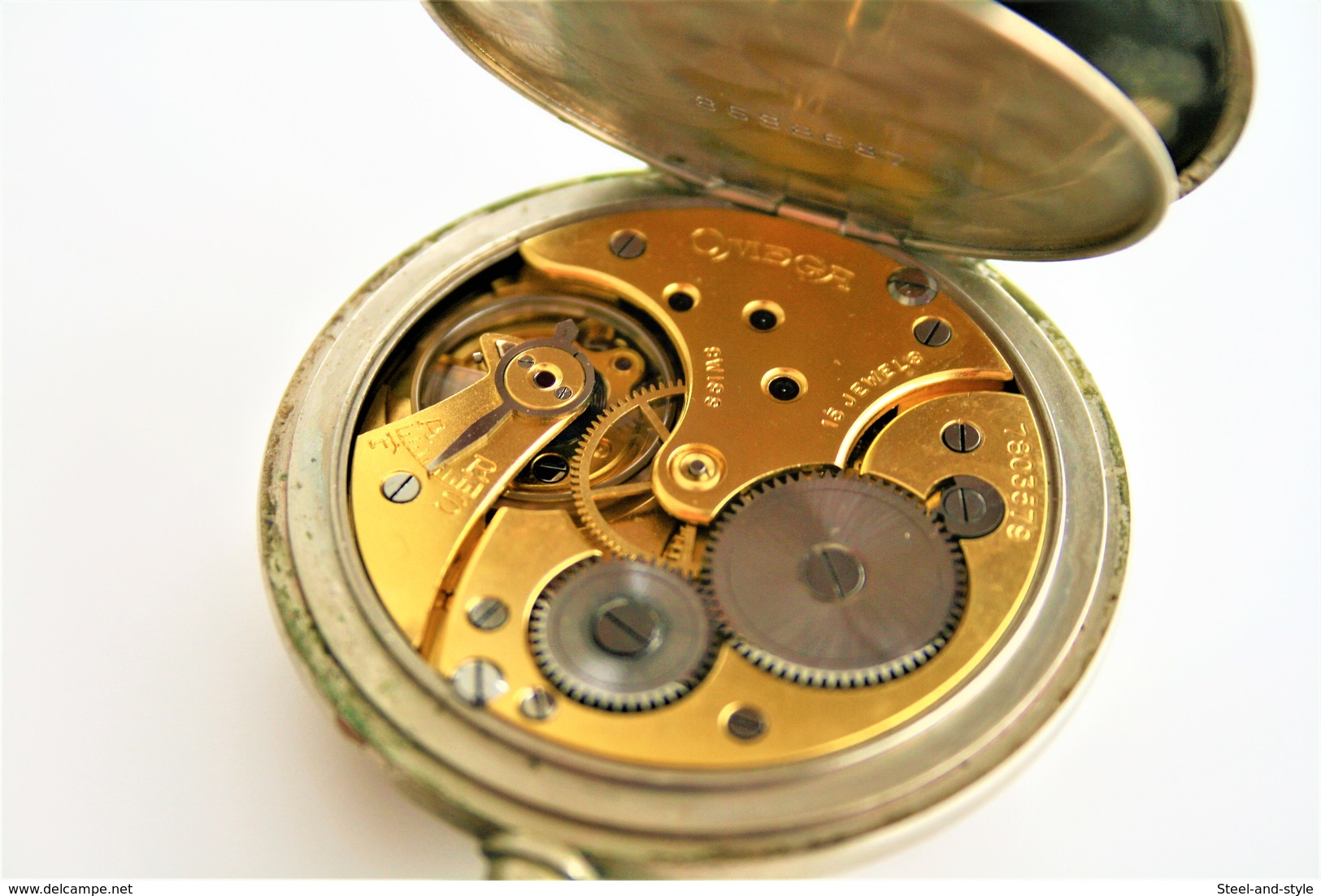 watches : OMEGA HAND WIND VINTAGE MEN POCKET WATCH - 7803579 - original - running - excelent condition