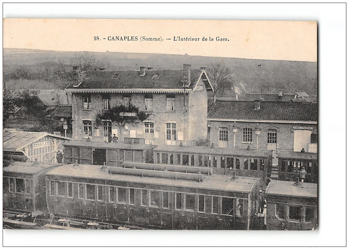 CPA 80 Canaples La Gare Et Le Train - Autres & Non Classés