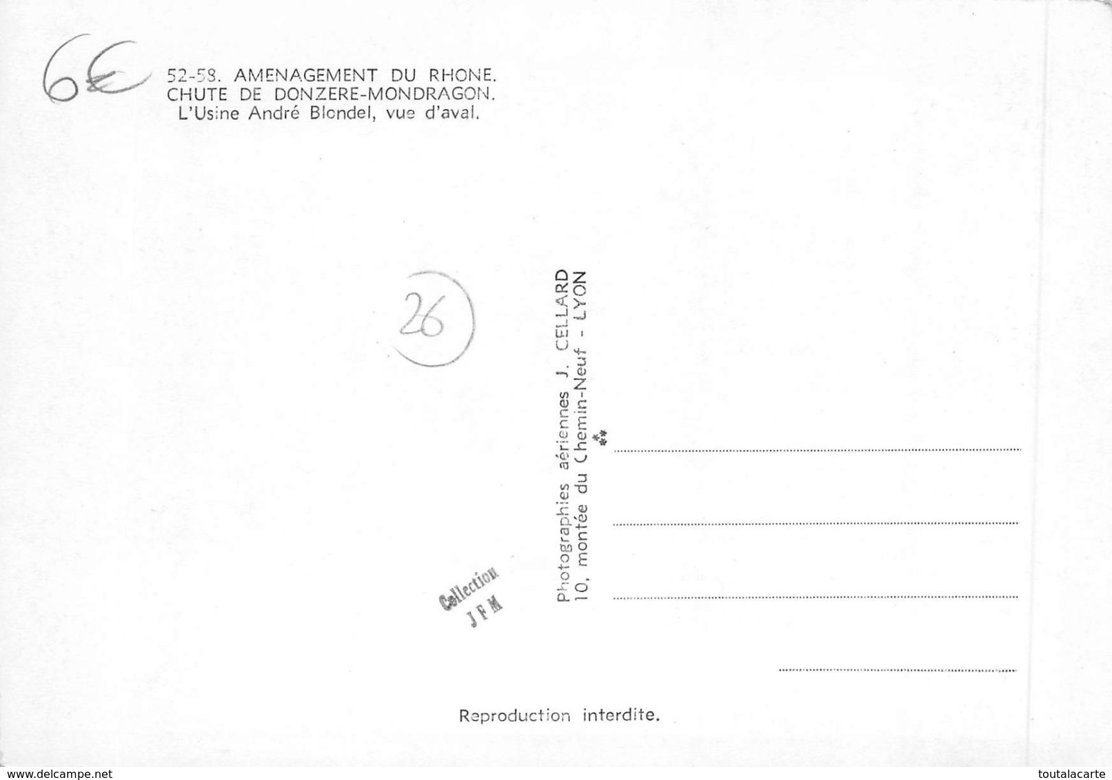 CPSM 26 CHUTE DE DONZERE-MONDRAGON L USINE ANDRE BLONDEL VUE D AVAL  Grand Format 15 X 10,5 - Donzere