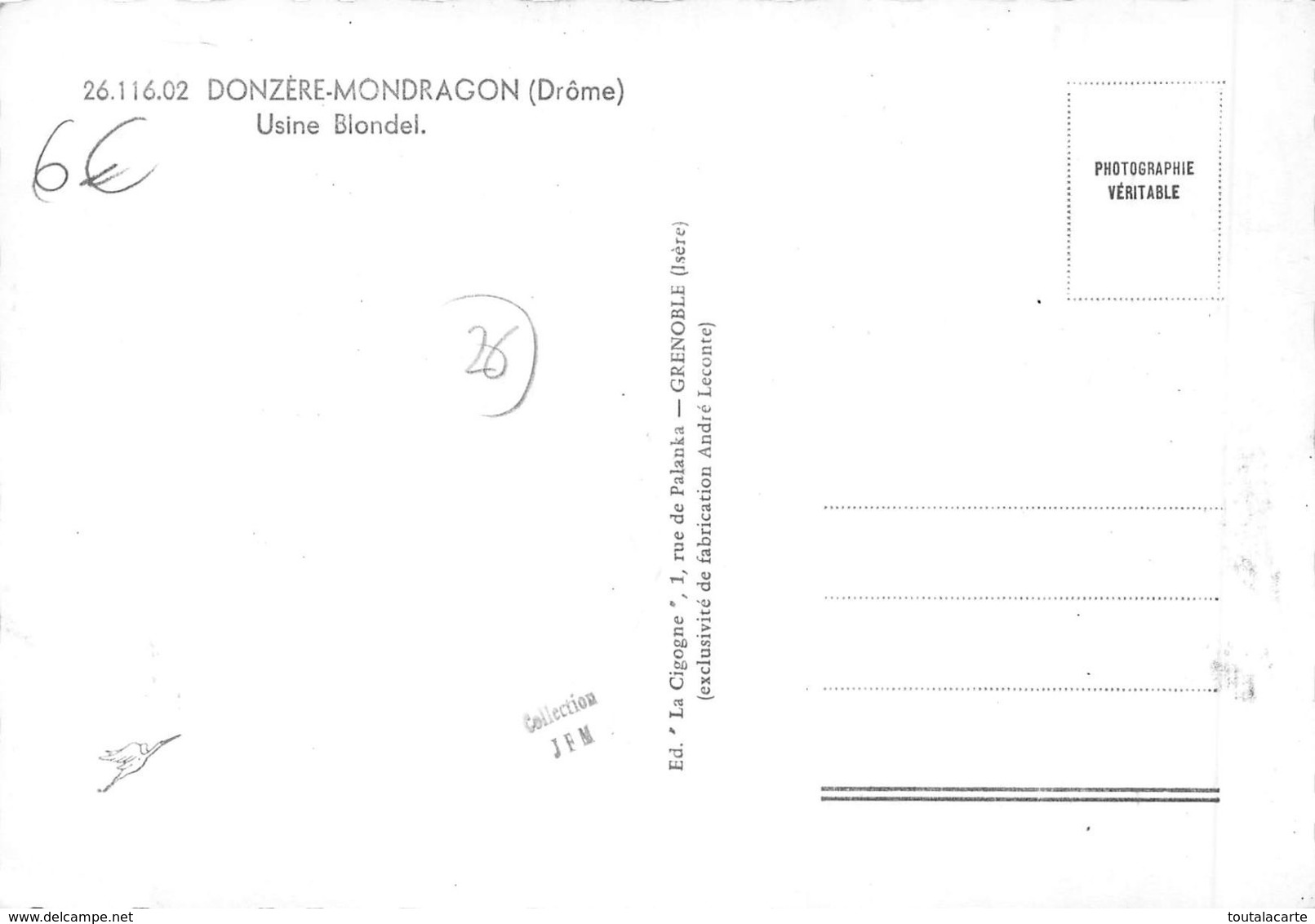 CPSM 26 DONZERE-MONDRAGON USINE  BLONDEL   Grand Format 15 X 10,5 - Donzere