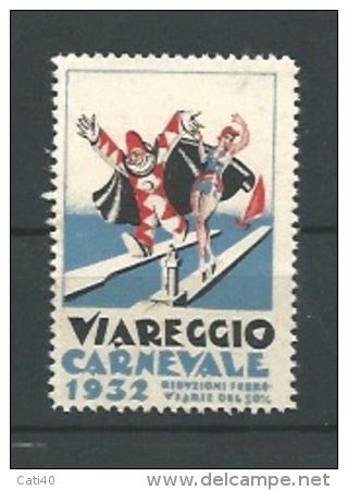 MARCA DA BOLLO/REVENUE  - ERINNOFILO - VIAREGGIO CARNEVALE  1932 - Fiume & Kupa