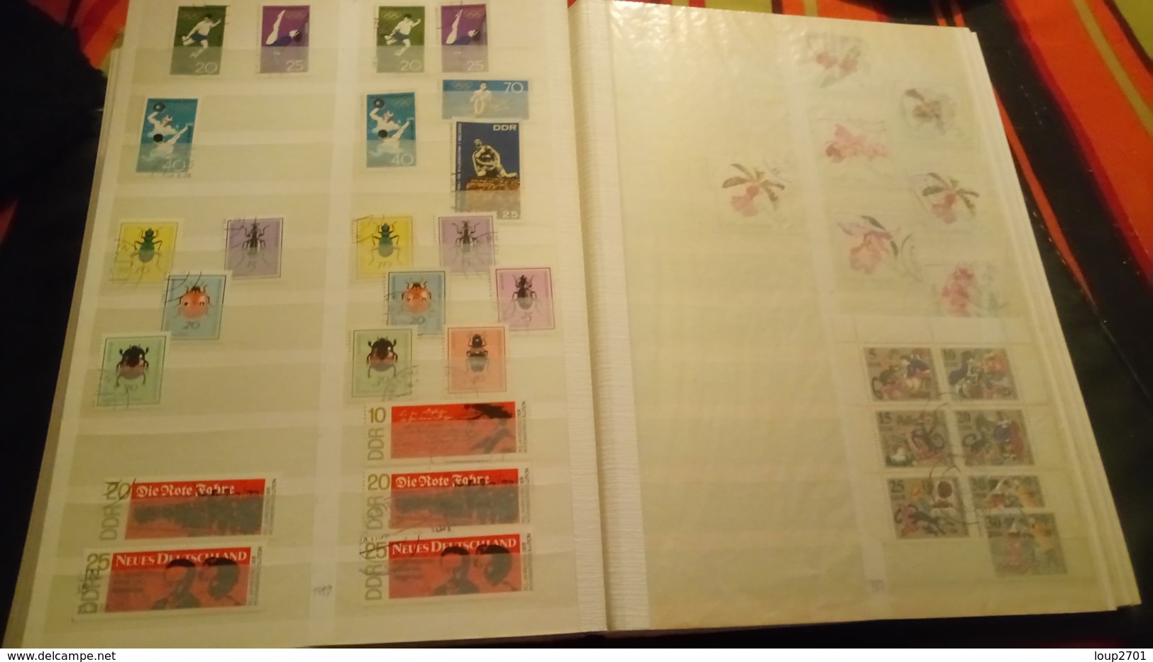 F0755 GROS LOT FEUILLES DDR A TRIER BELLE COTE DÉPART 10€