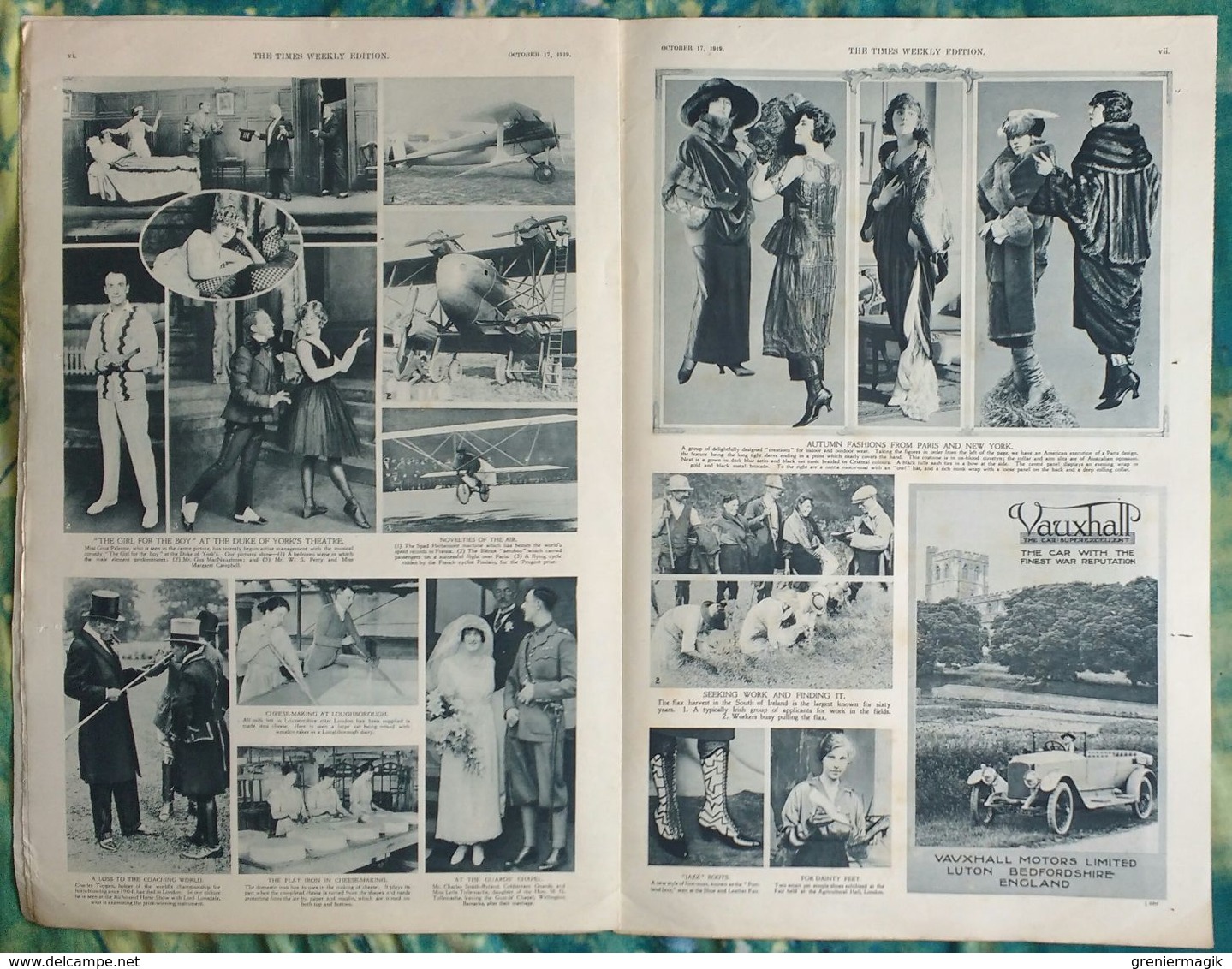 Newspaper London 17/10/1919 The Times Weekly Edition Illustrated Section - England's Return To Sport - Fashion - Autres & Non Classés