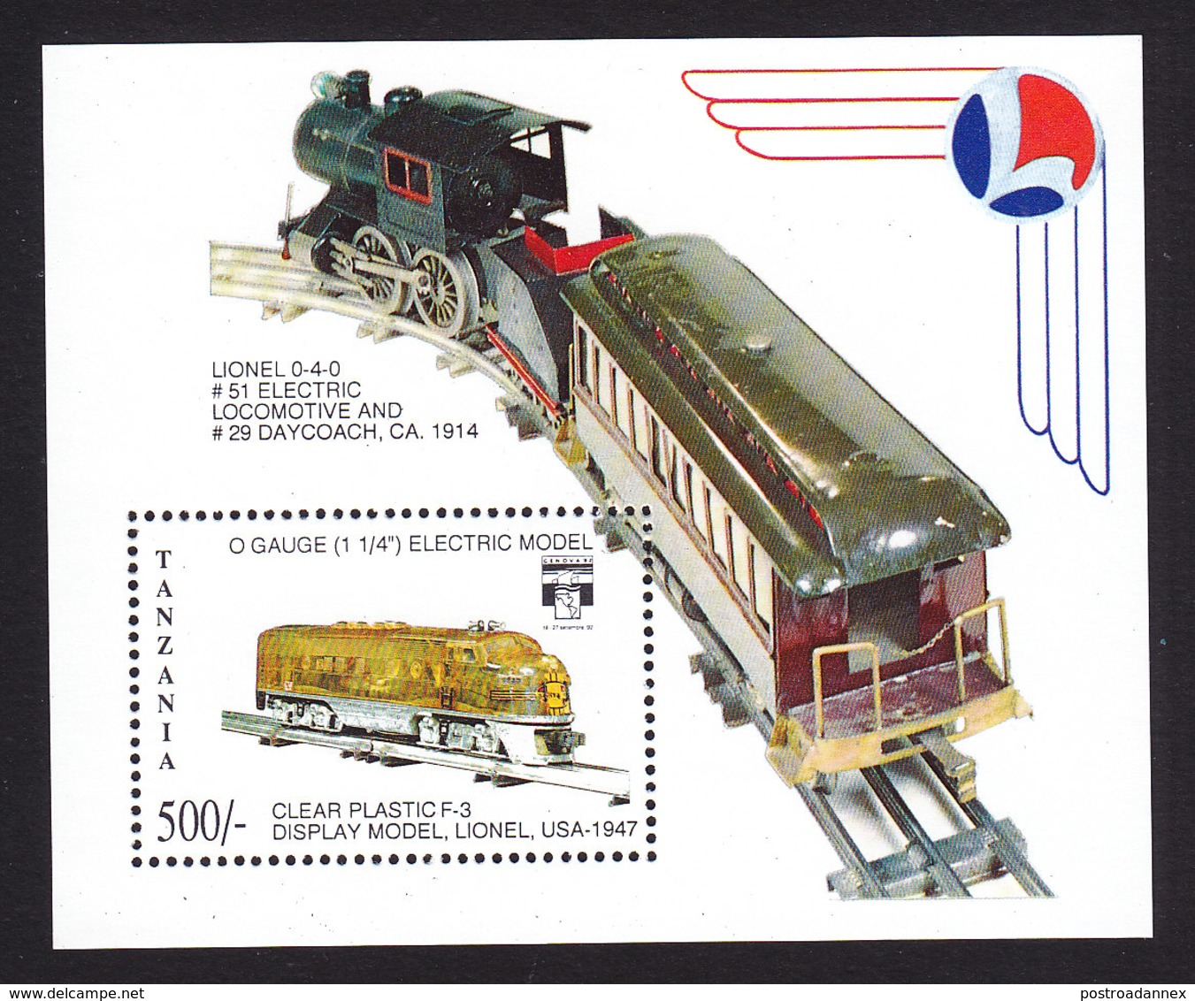 Tanzania, Scott #977, Mint Never Hinged, Model Train, Issued 1992 - Tanzanie (1964-...)