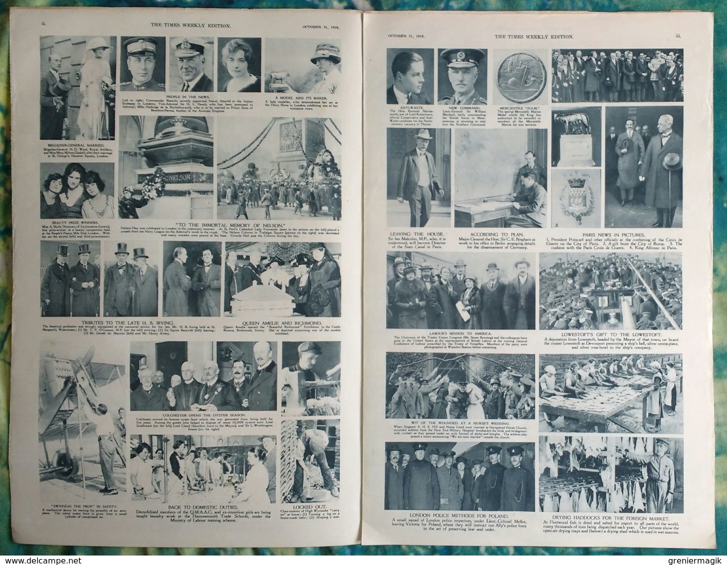 Newspaper London 31/10/1919 The Times Weekly Edition Illustrated Section - Royal And Distinguished Visitors - Boxe - Autres & Non Classés