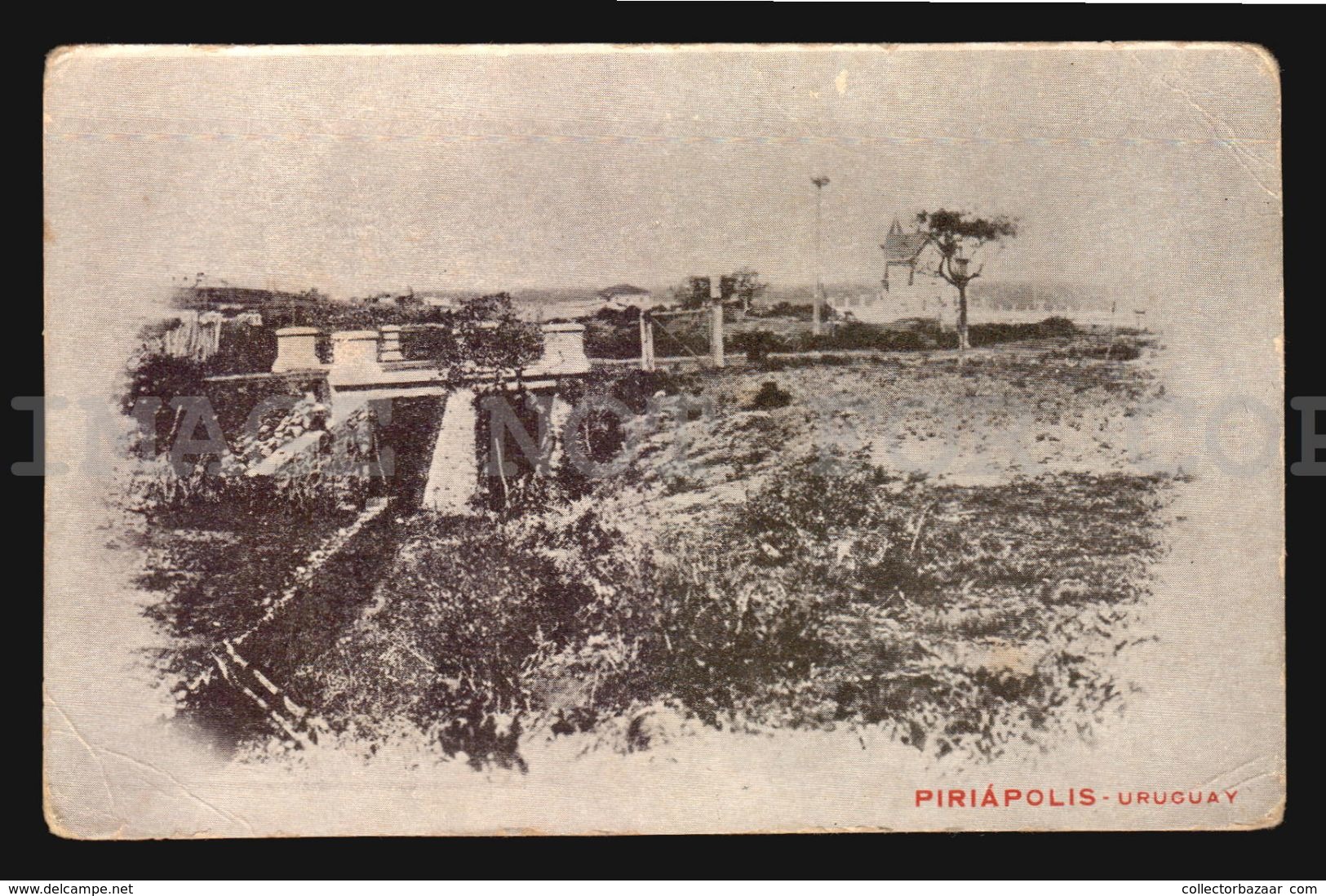 URUGUAY PIRIAPOLIS BRIDGE RAILWAY TRAIN  CA1900 POSTCARD CPA AK (W4-3923) - Uruguay