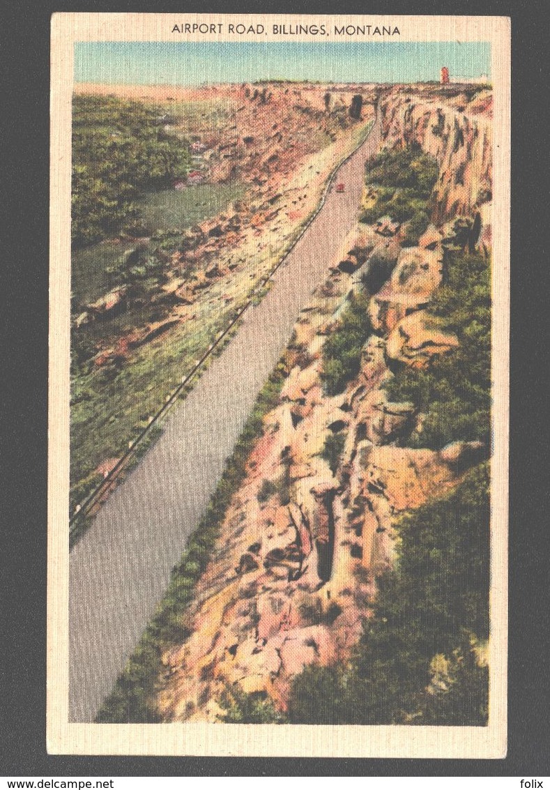 Billings - Airport Road - 1946 - Linen - Billings