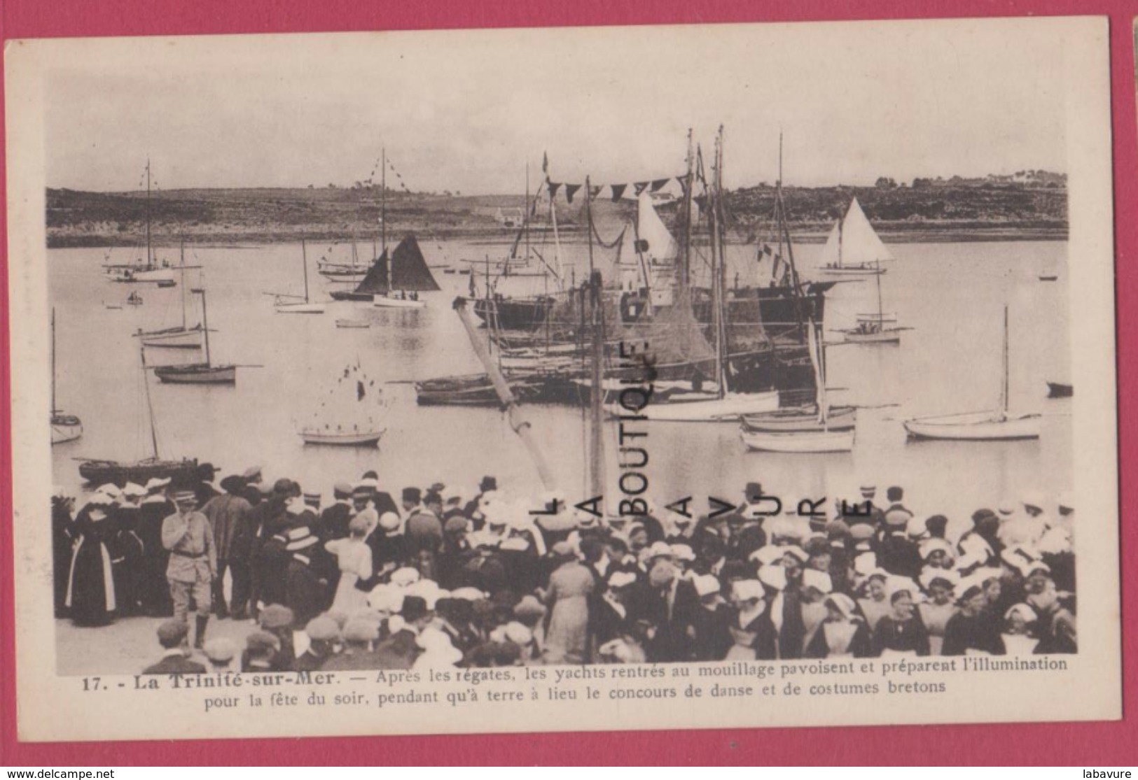 56 - LA TRINITE SUR MER--Apres Les Regates Les Yachts Rentrés Au Mouillage Pavoisent---cpsm Pf--animé - La Trinite Sur Mer