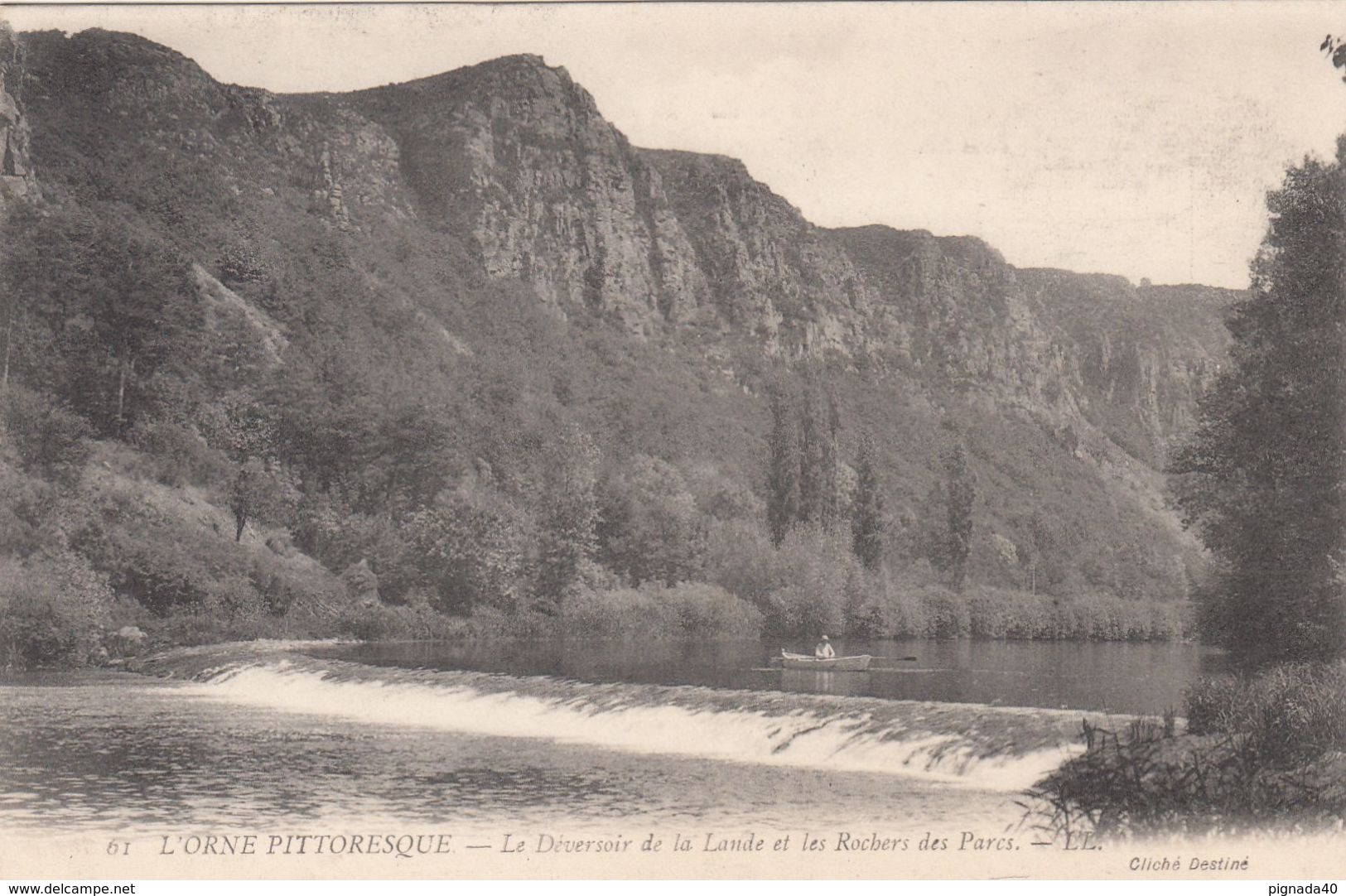 Cp , 61 , L'ORNE PITTORESQUE , Le Déversoir De La Lande Et Les Rochers Des Parcs - Sees