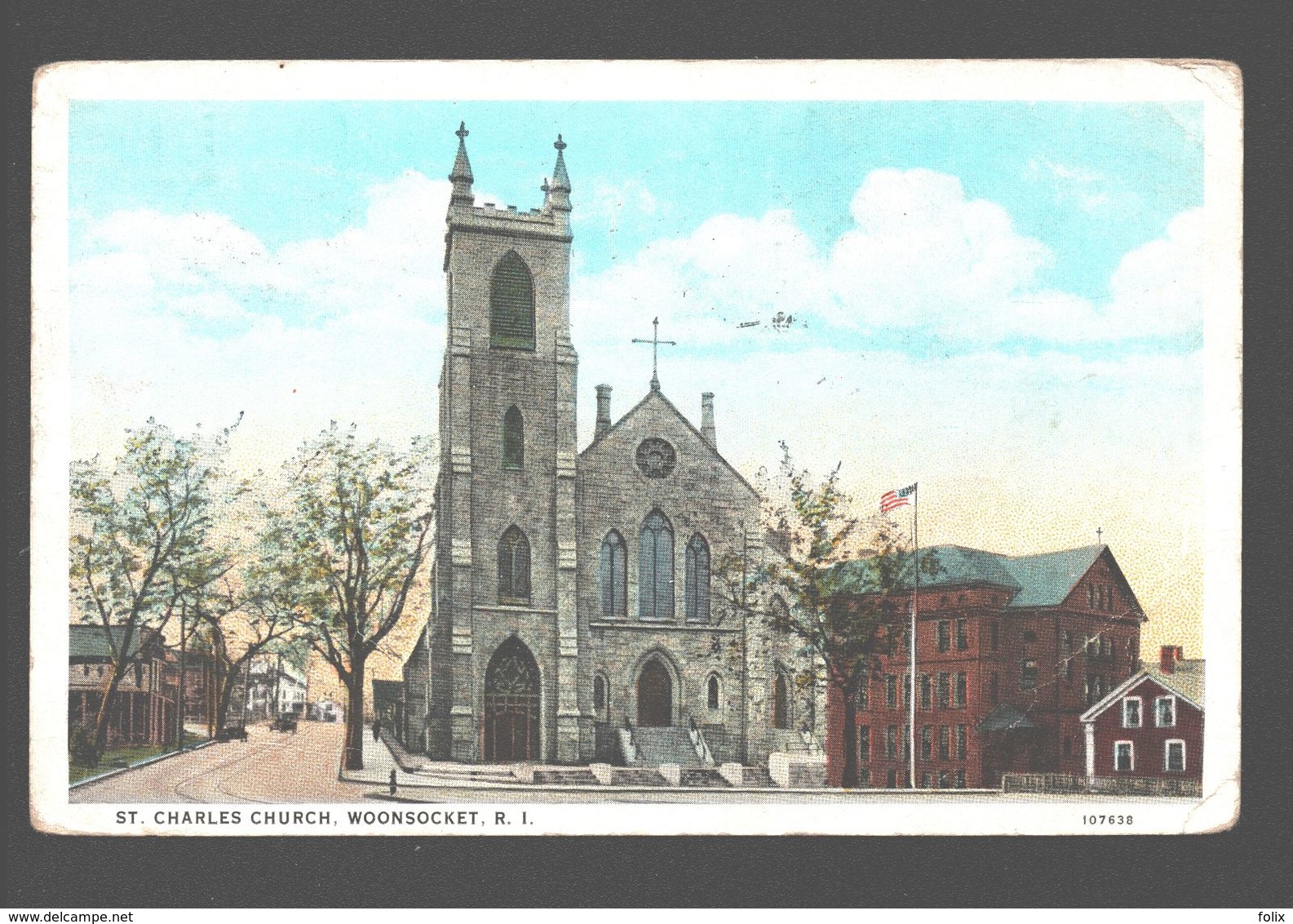 Woonsocket - St. Charles Church - 1927 - Woonsocket