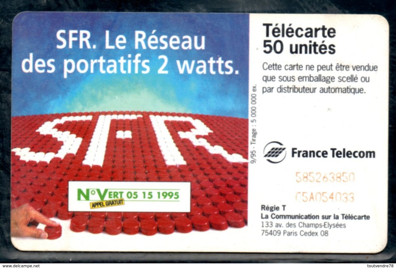 C061 / France F590B SFR Portatif 2W 50U-SC7 Edition 09/1995 - 1995