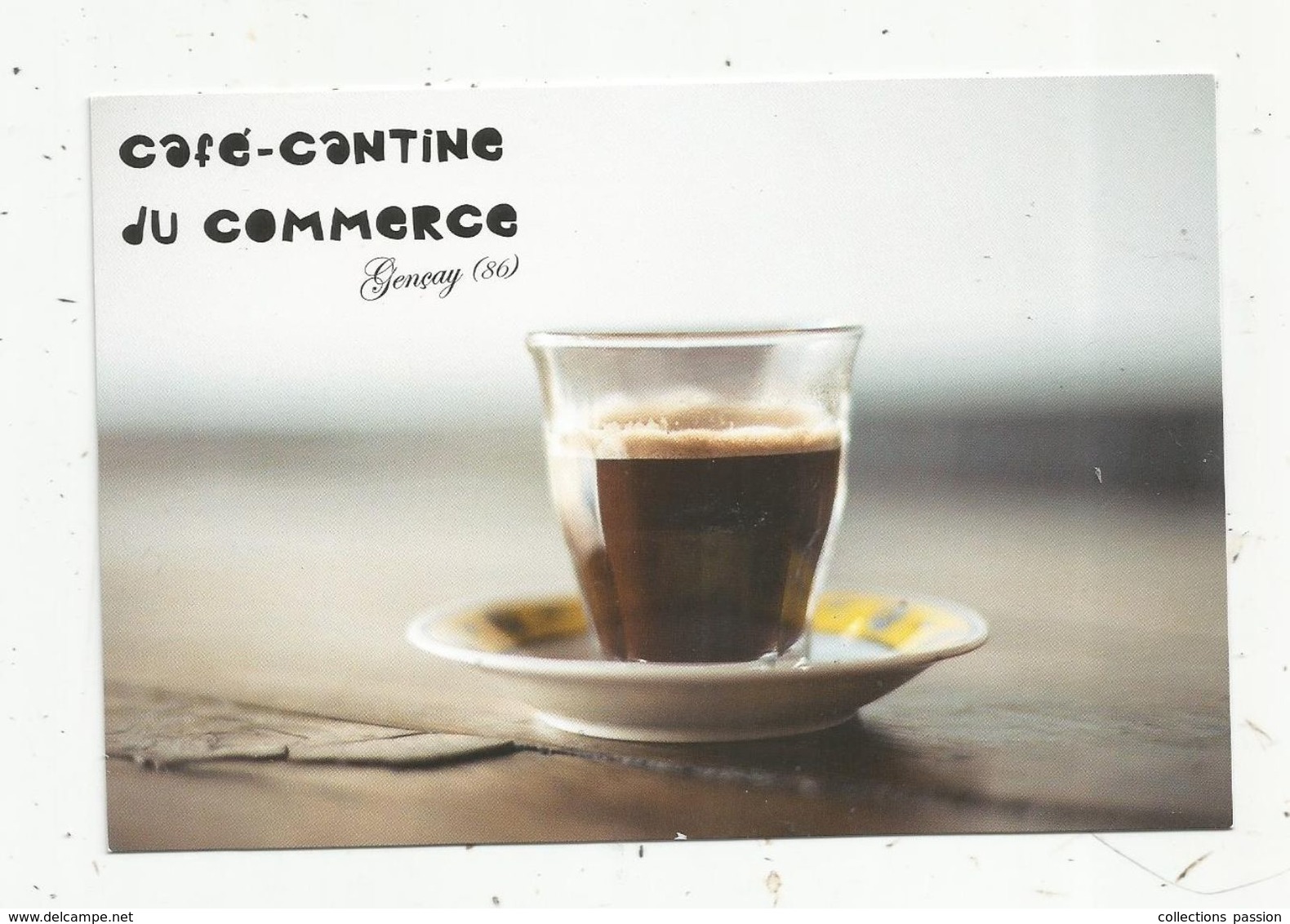 Cp , Commerce , CAFE - CANTINE Du Commerce, 86 , GENCAY, Vienne - Cafes