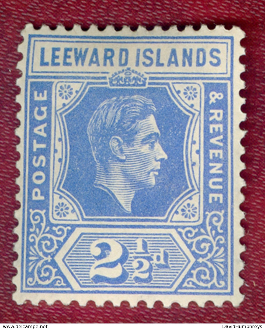 Leeward Islands 1938-1951 GVI 2½d Blue MH - Leeward  Islands