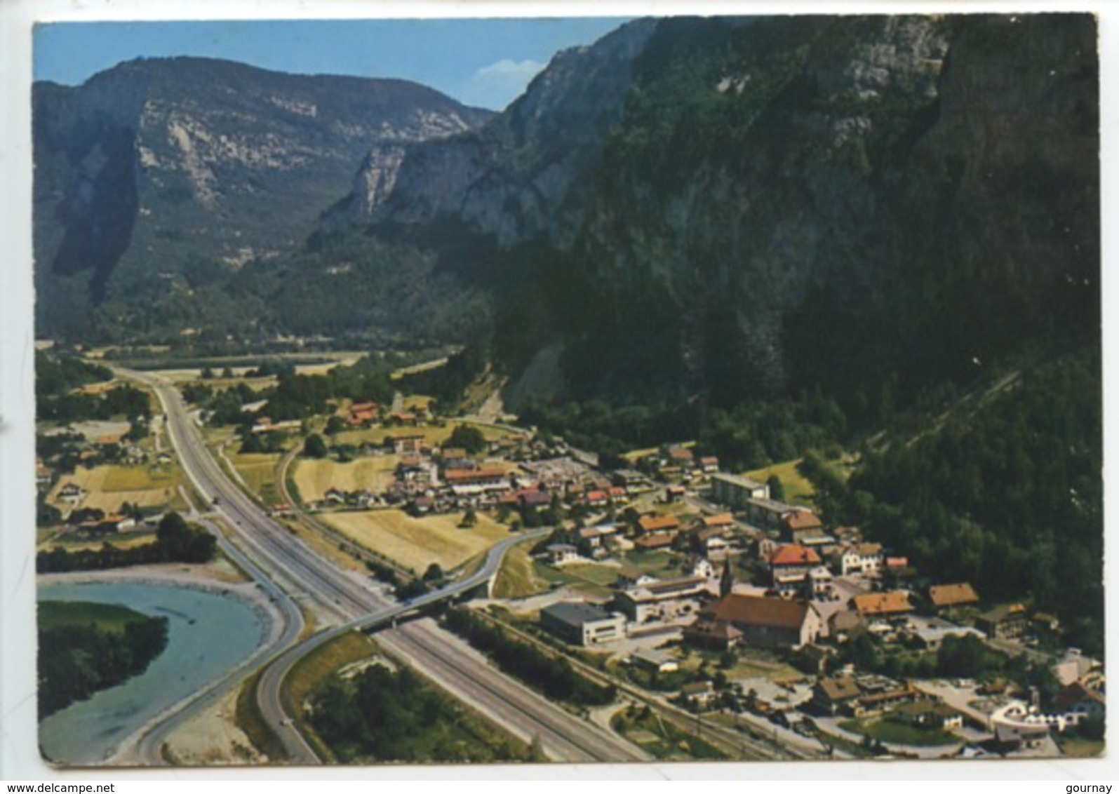 Magland : Vue Générale Aérienne - L'autoroute Blanche - Magland